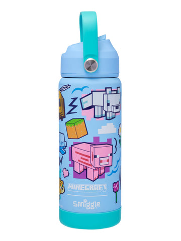 Minecraft Squiggle Insulated Stainless Steel Drink Bottle 550Ml