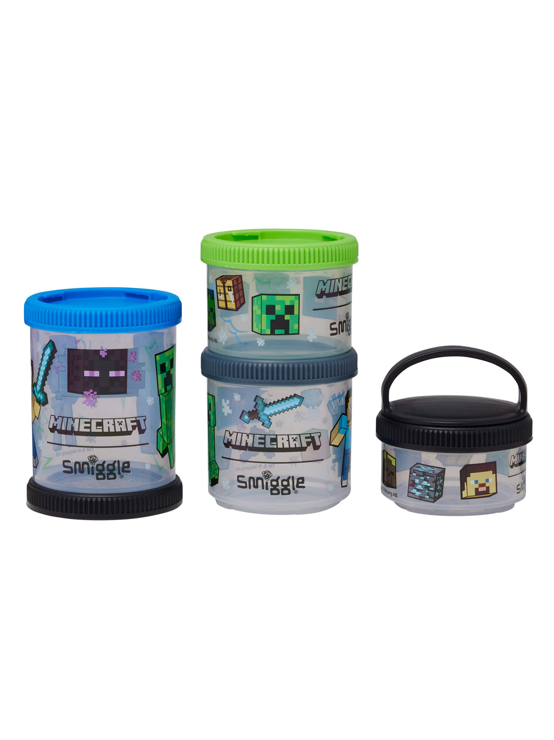 Minecraft Snack N Stack Containers X4