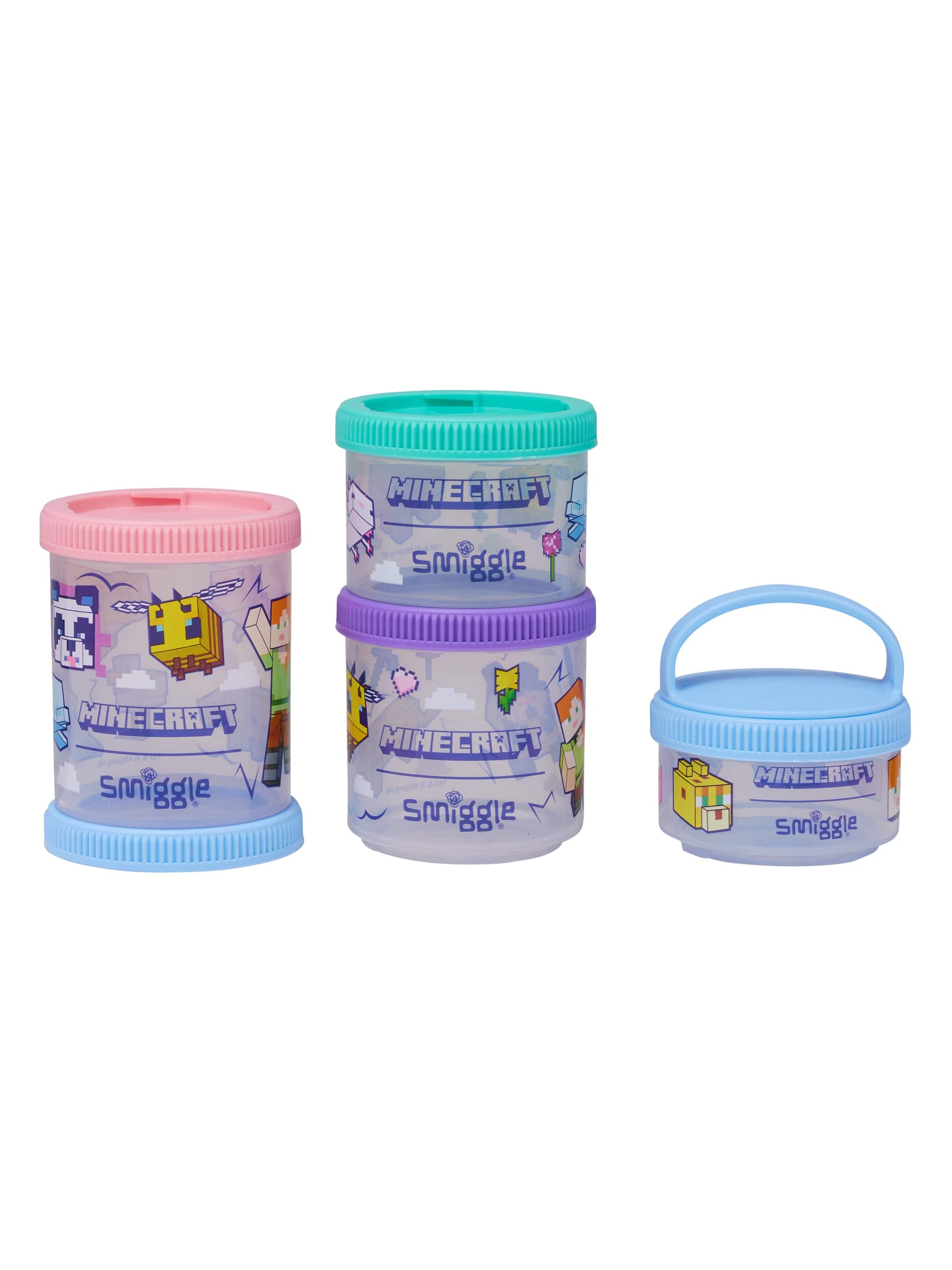 Minecraft Snack N Stack Containers X4