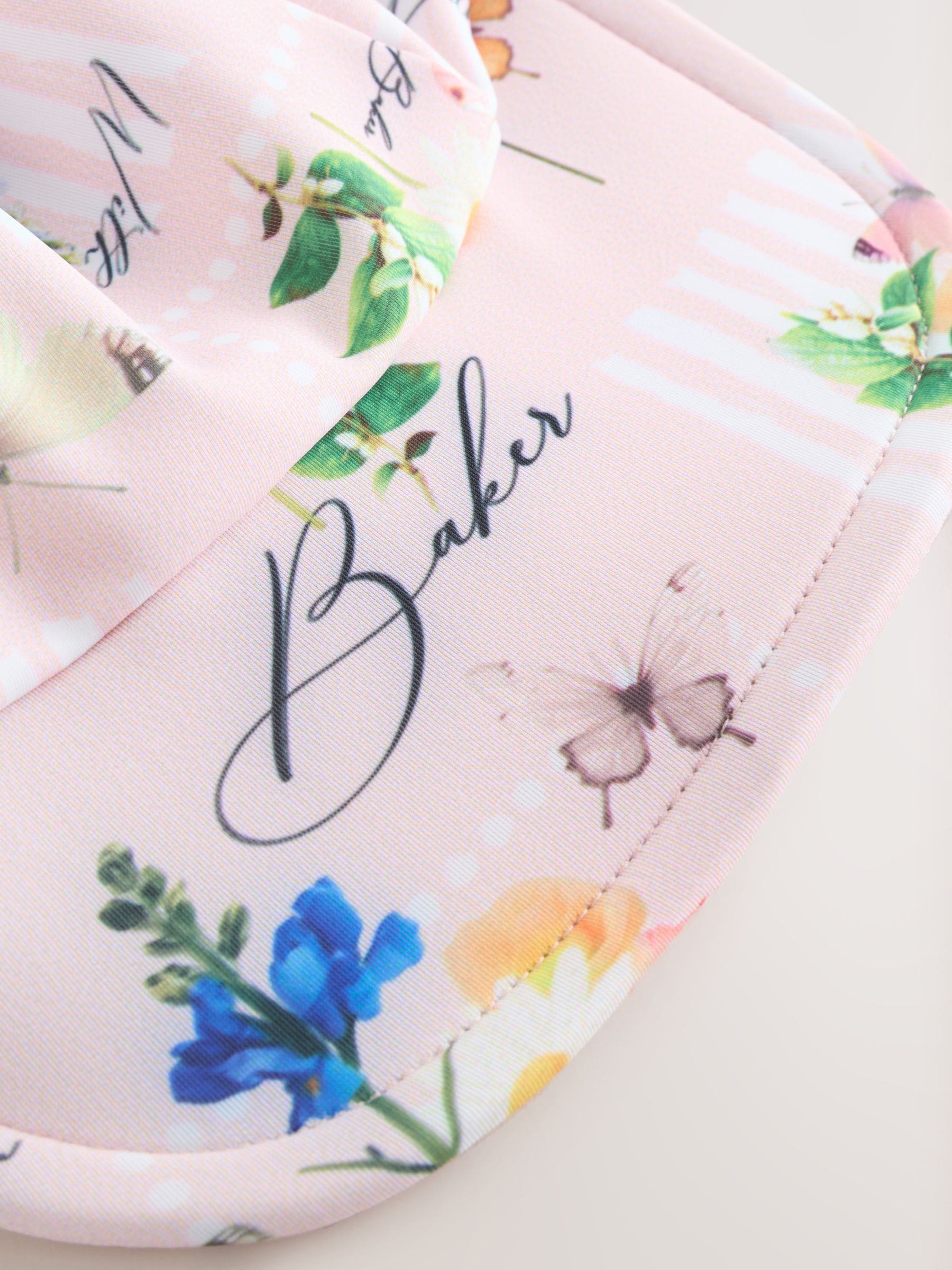 Baker by Ted Baker Floral All-In-One Swimsuit & Hat Set