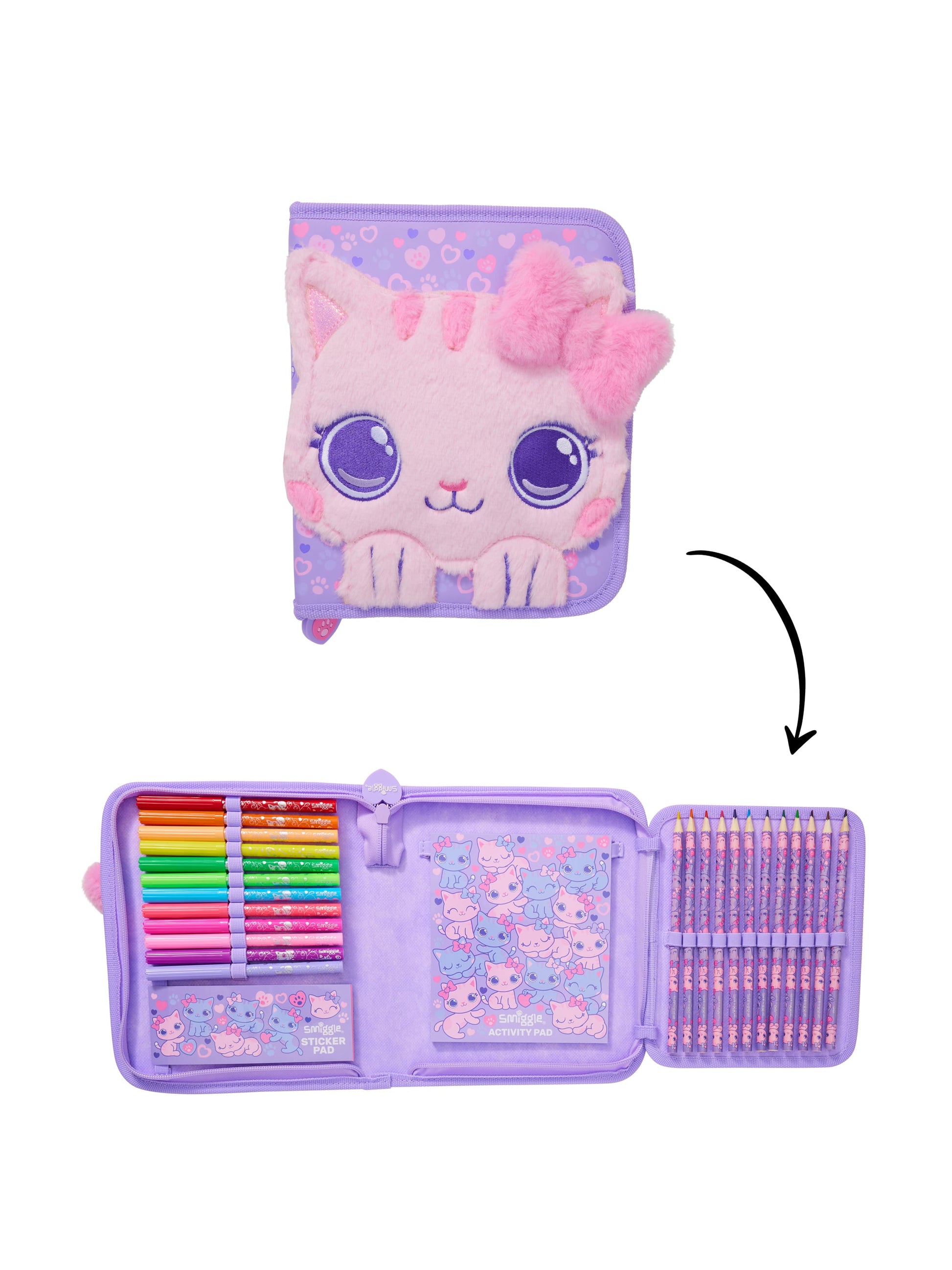Fluffy Paws Junior Stationery Gift Pack Lilac