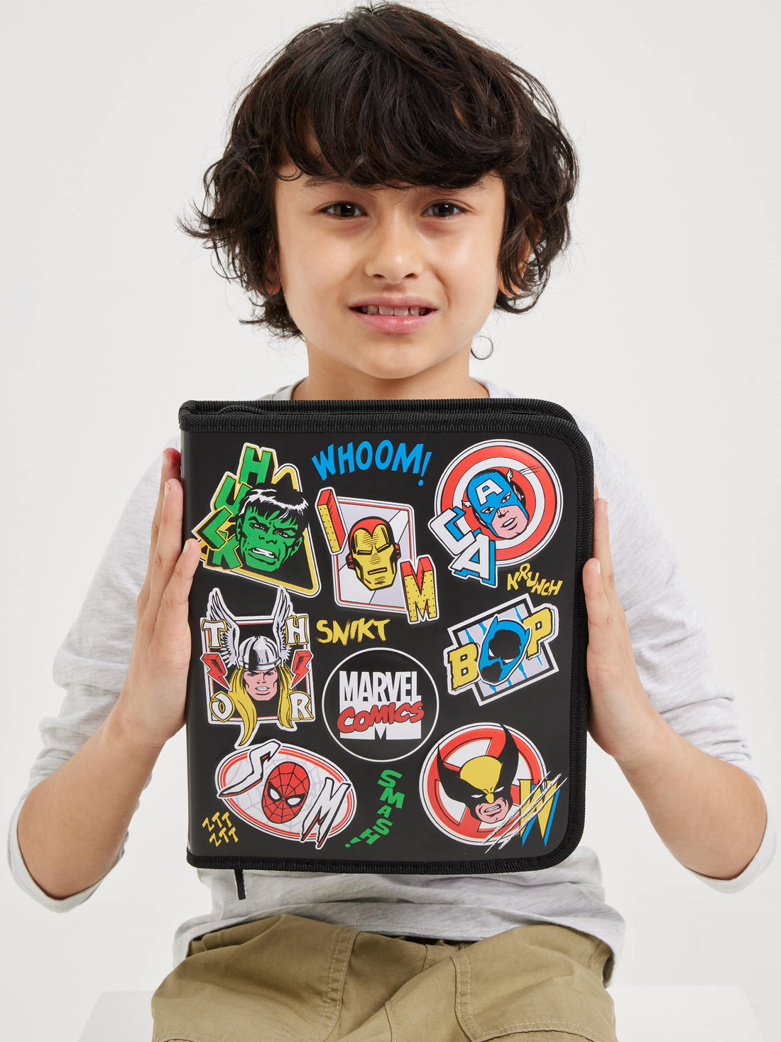 Marvel Zip It Stationery Gift Pack Black