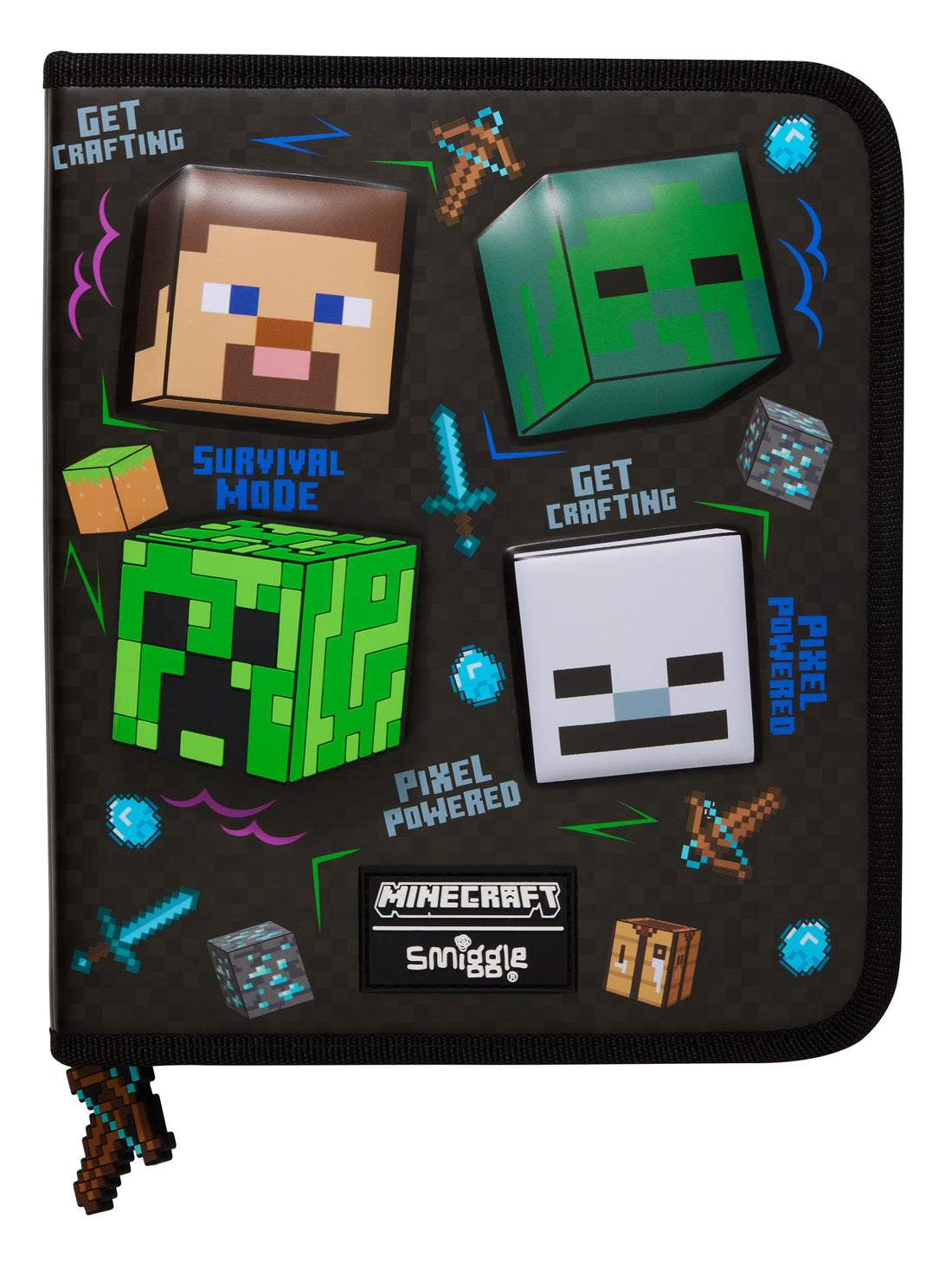 Minecraft Hardtop Zip It Stationery Gift Pack