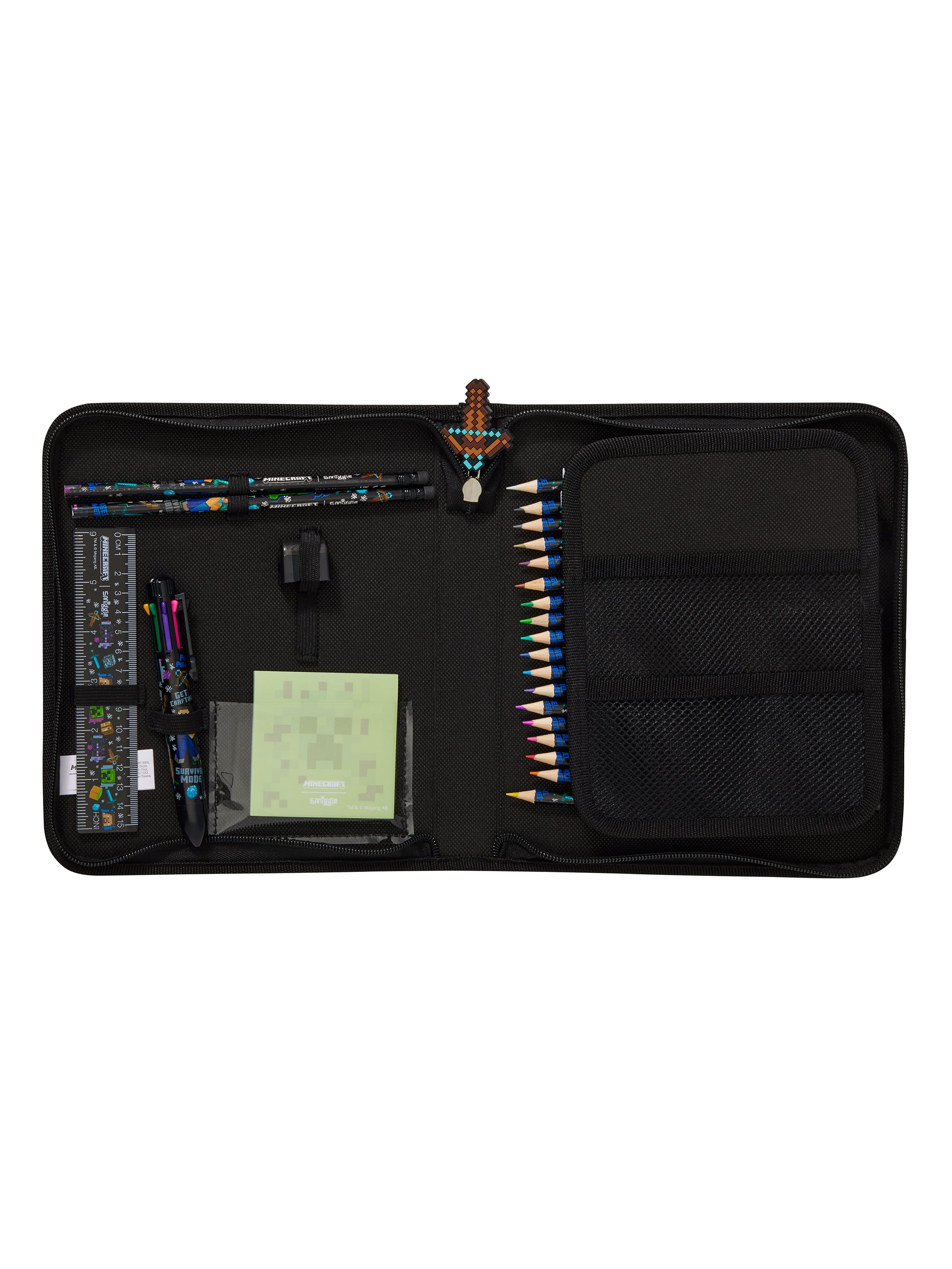 Minecraft Hardtop Zip It Stationery Gift Pack