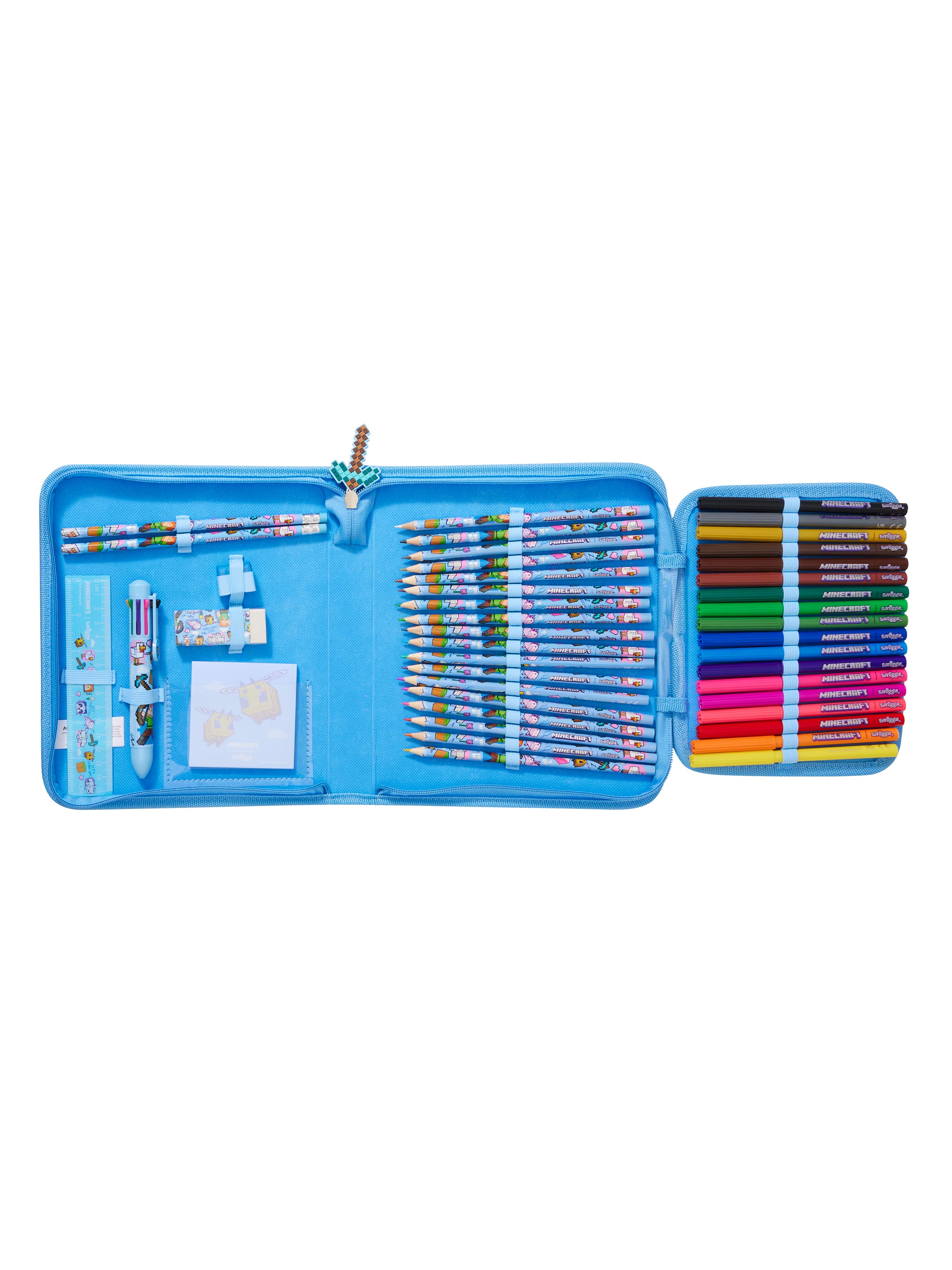Minecraft Hardtop Zip It Stationery Gift Pack