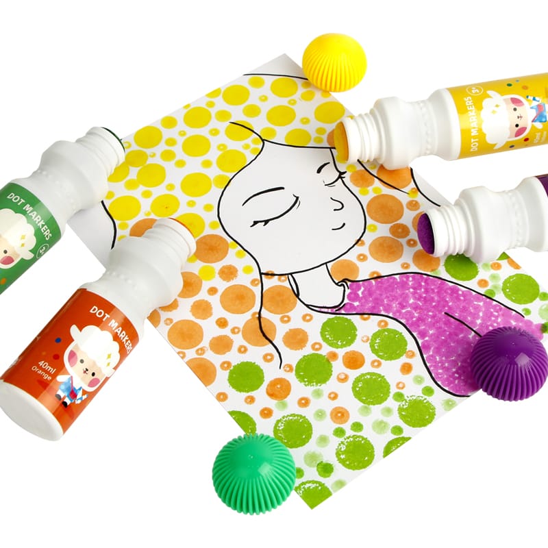 Stylish Dot Marker | Washable Paint Brush | Dabber Art Markers for Drawing | Attractive Colours
