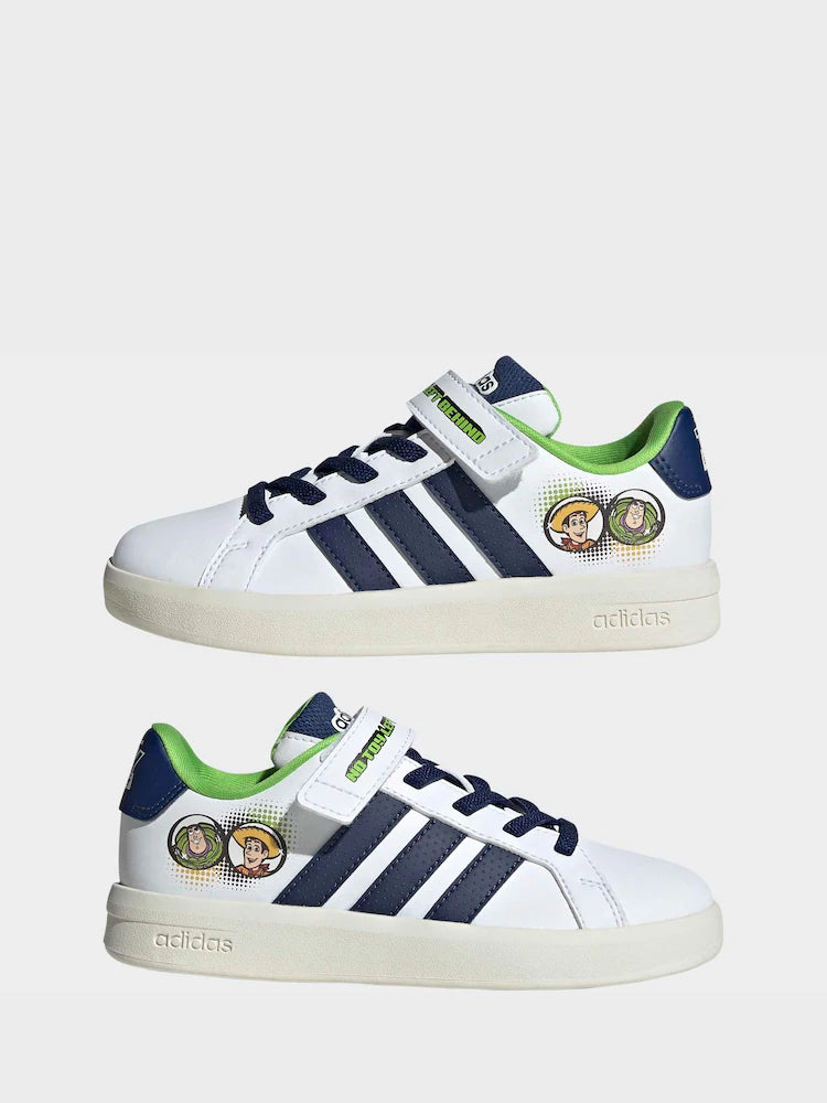 adidas White Grand Court Toy Story Elastic Laces Trainers