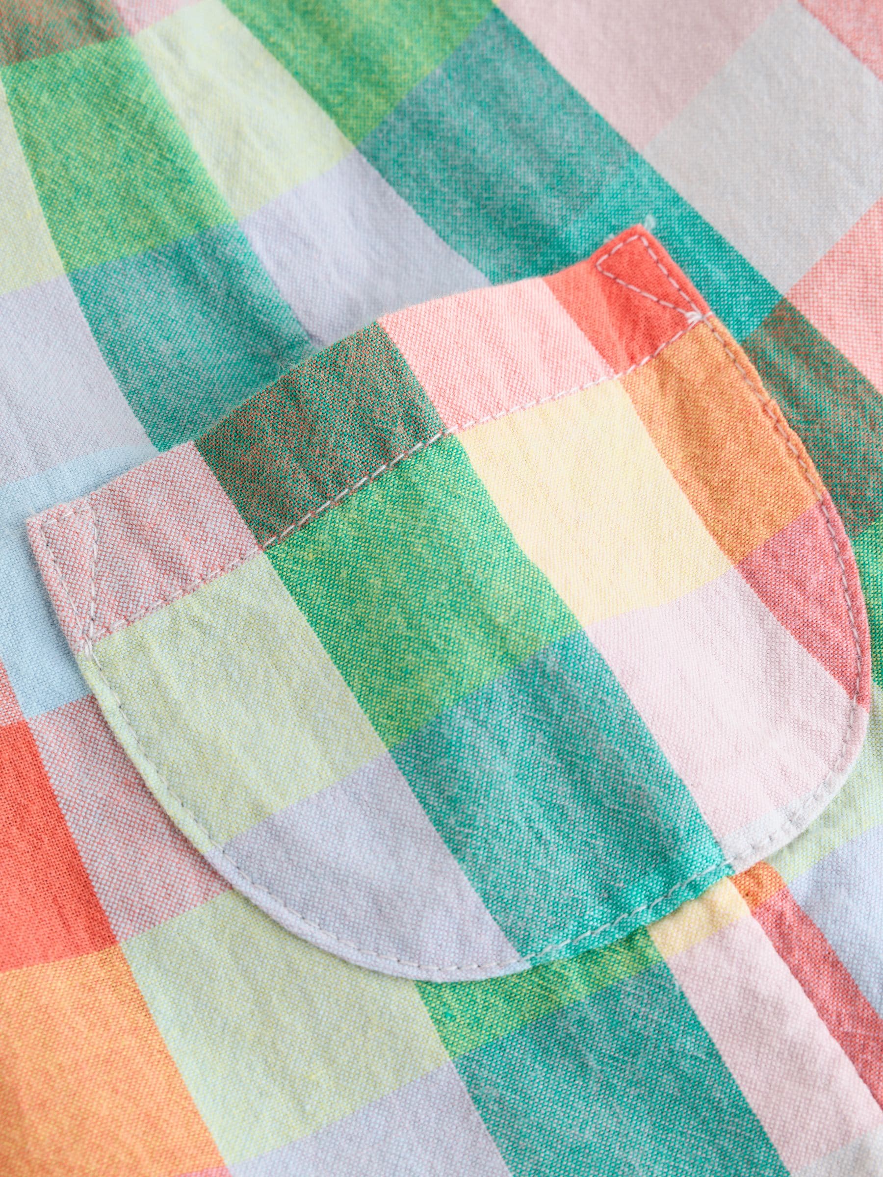 Bright Multi Colour Check Woven Dungaree and Bodysuit Set (0mths-2yrs)