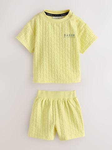 Baker by Ted Baker 'T' Textured T-Shirt and Shorts Set