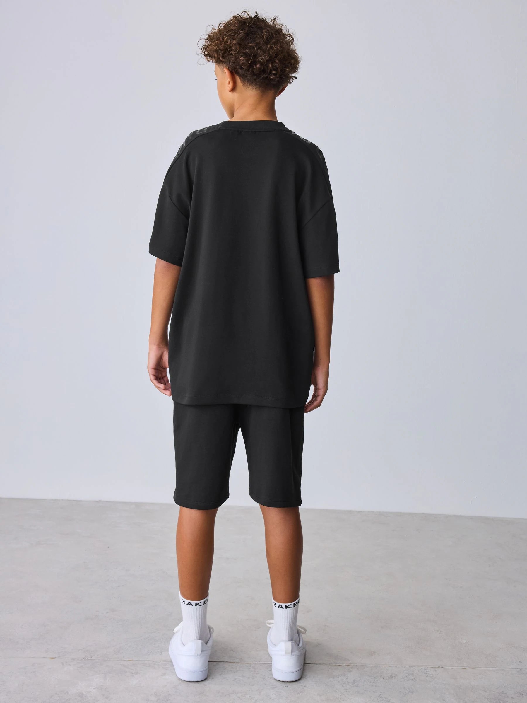 Baker by Ted Baker Oversized Black T-Shirt and Shorts Set