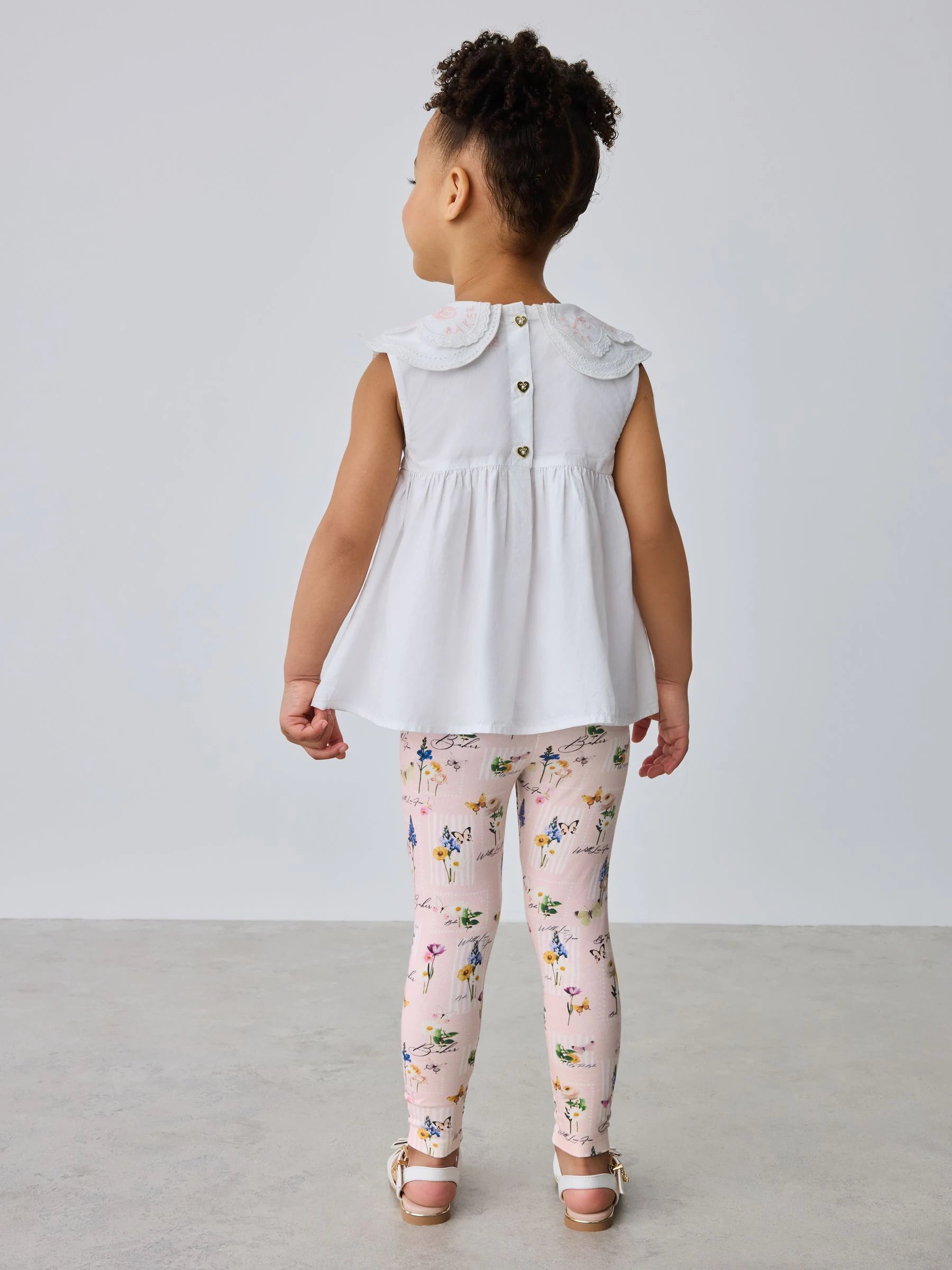 Baker by Ted Baker 2 Piece Woven Collar Top and Leggings Set