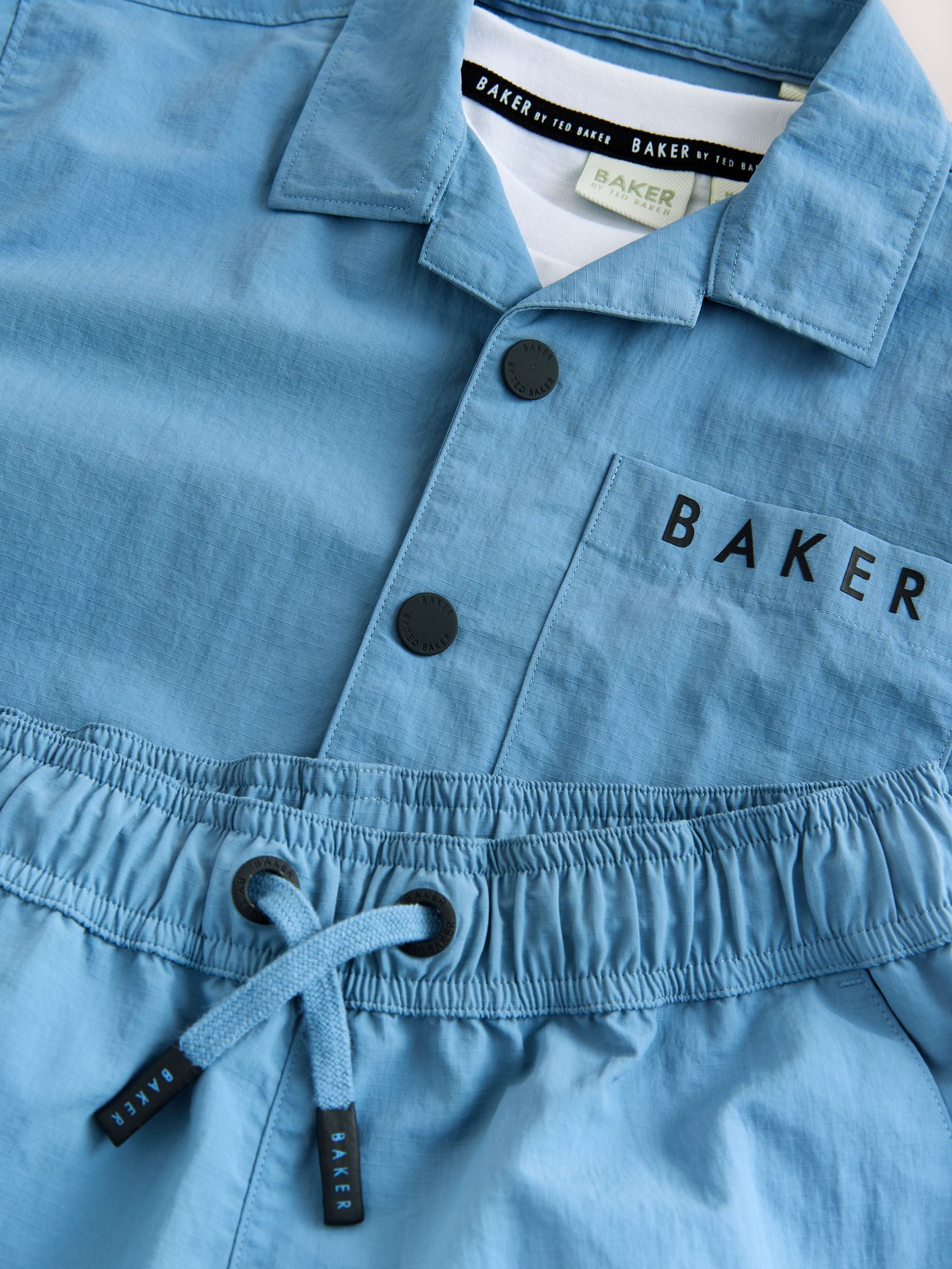 Baker by Ted Baker Blue Shirt, T-Shirt and Shorts Set
