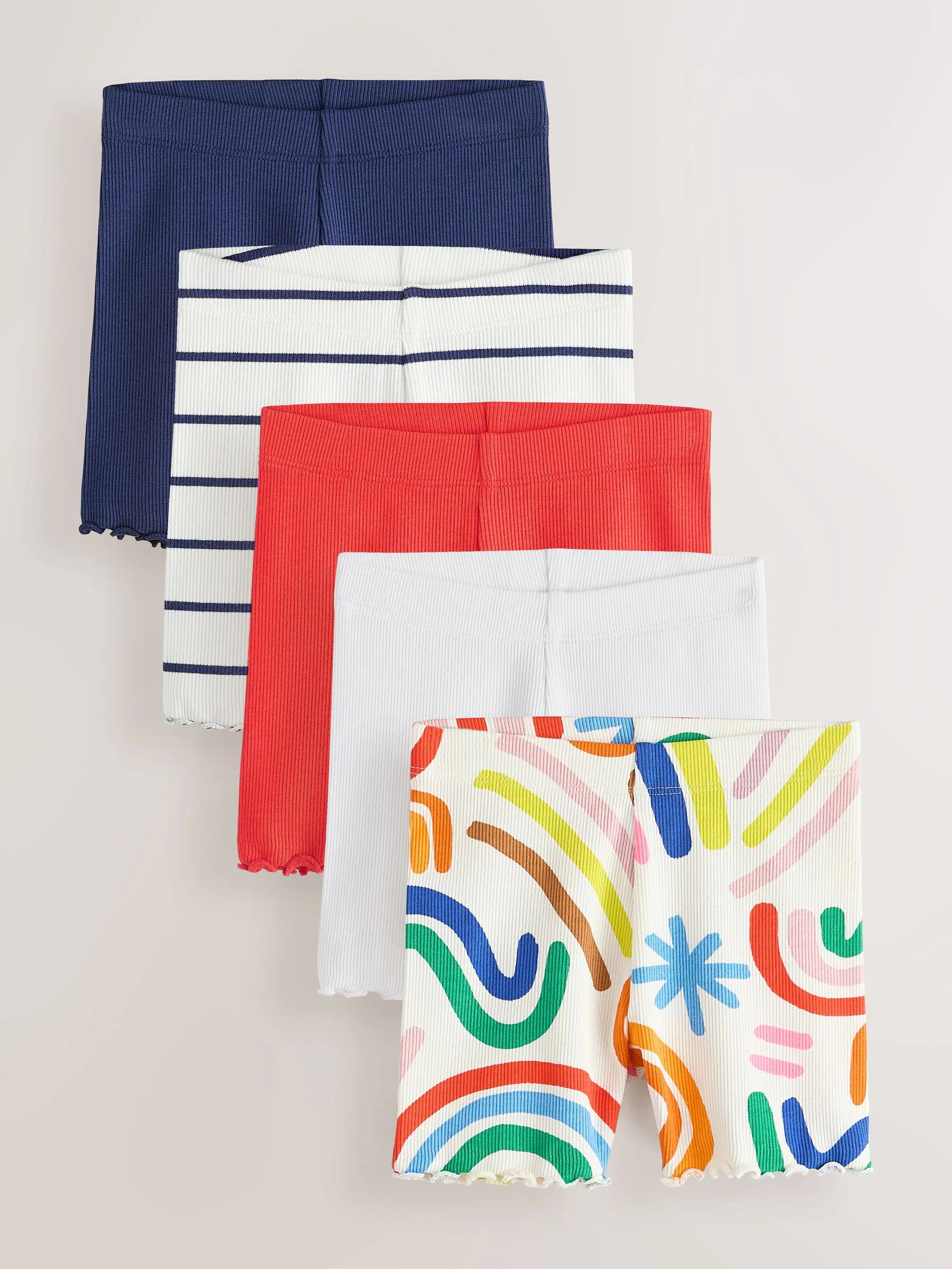 Rainbow Cycle Shorts 5 Pack (3mths-7yrs)