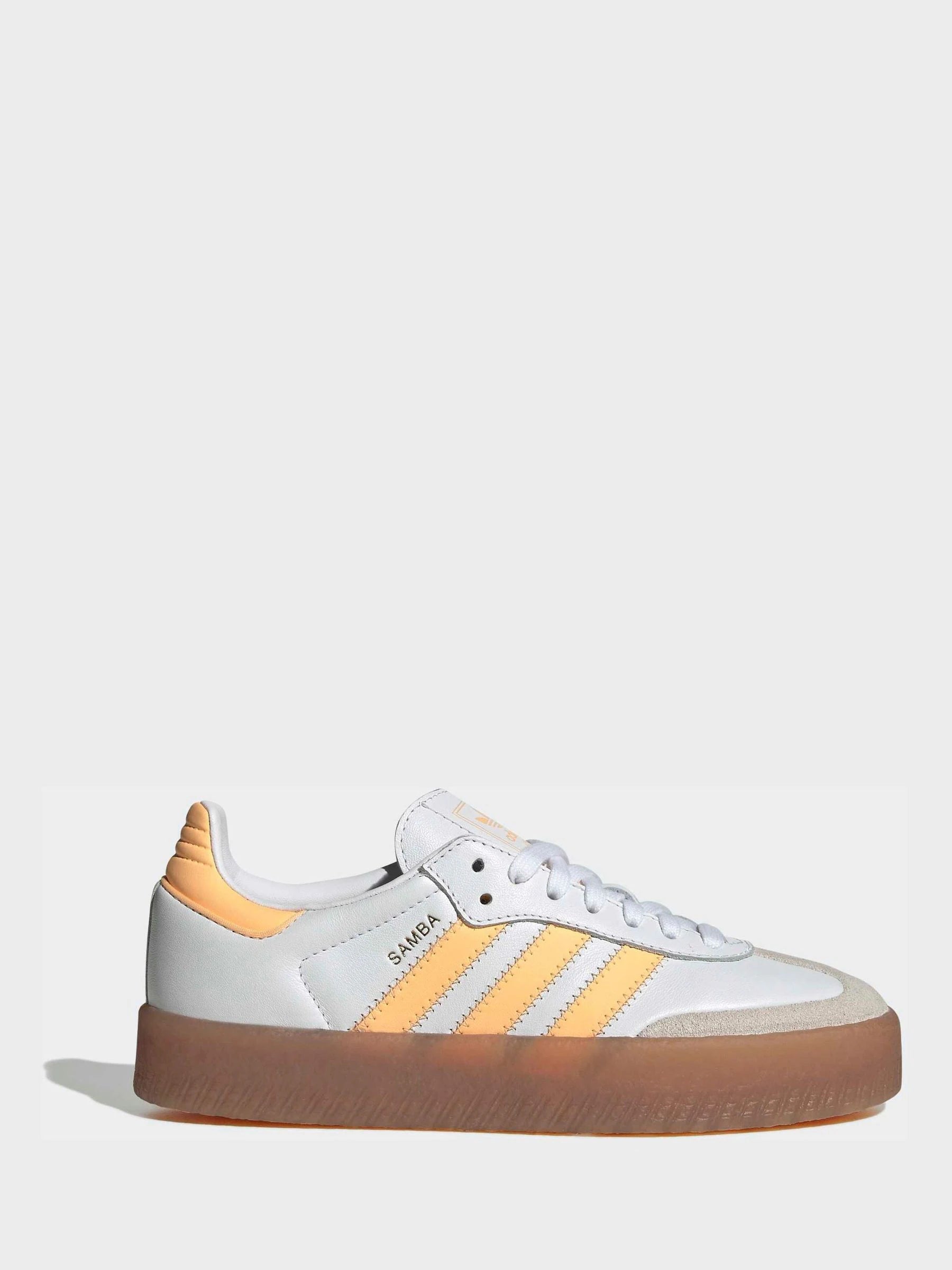 adidas Originals White/Yellow Sambae Junior Trainers