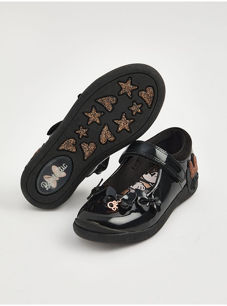 Disney Minnie Mouse Black Patent Mary Jane School Shoes