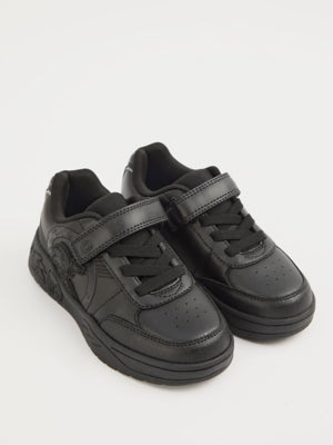 Sonic Black Light Up Elasticated Laces School Shoes