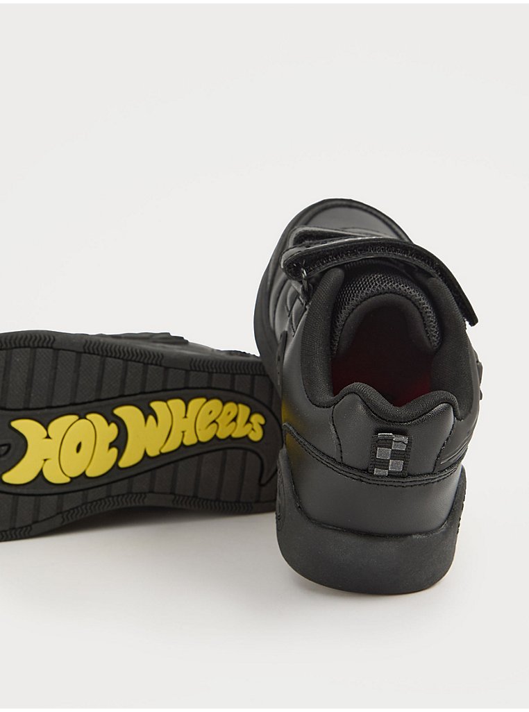 Hot Wheels Black Light Up School Shoes