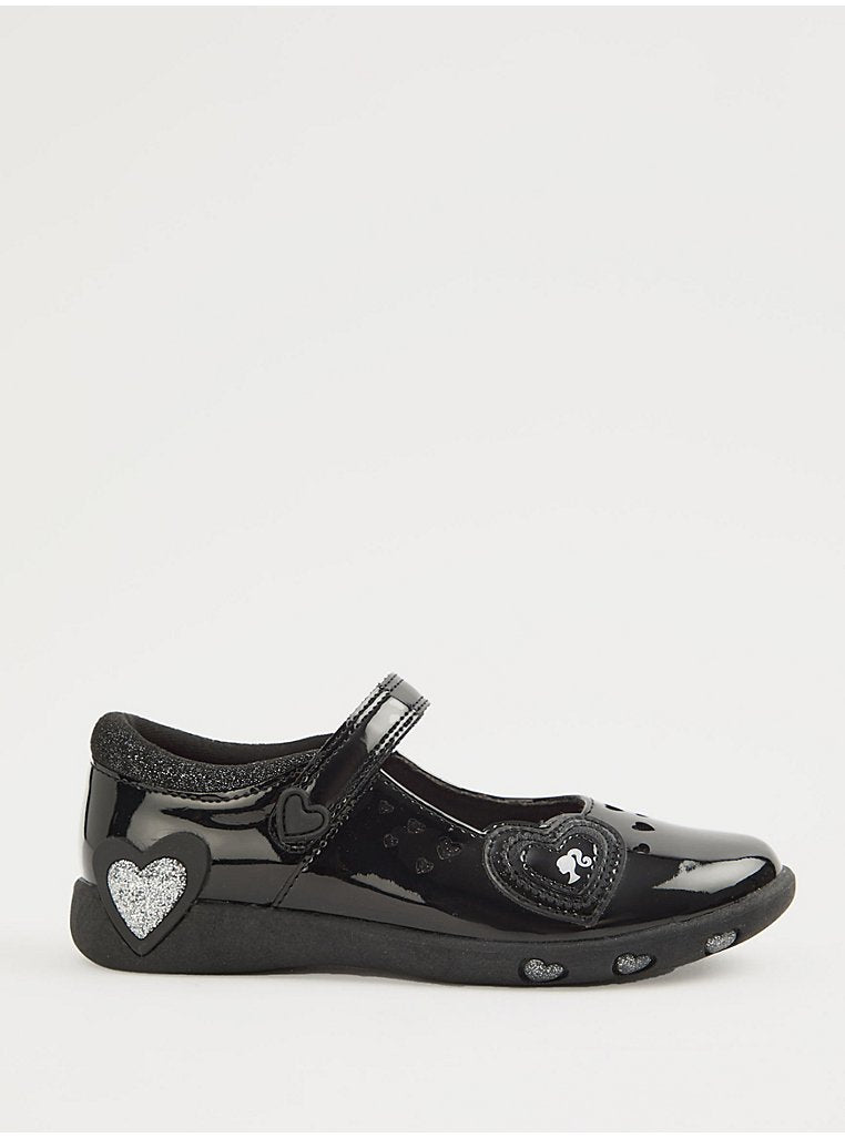 Barbie Black Patent Mary Jane School Shoes