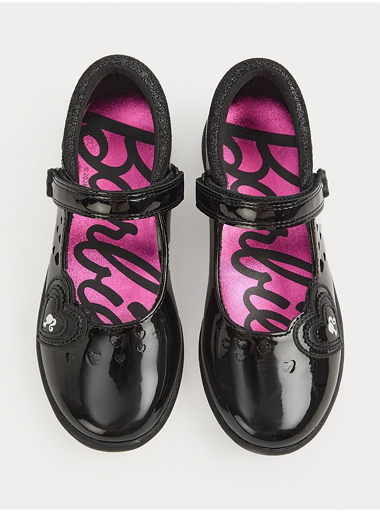 Barbie Black Patent Mary Jane School Shoes