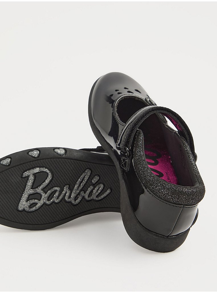 Barbie Black Patent Mary Jane School Shoes