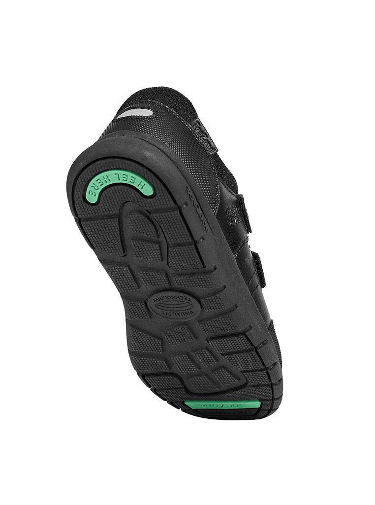 ToeZone Strike Football Boys Black School Shoes