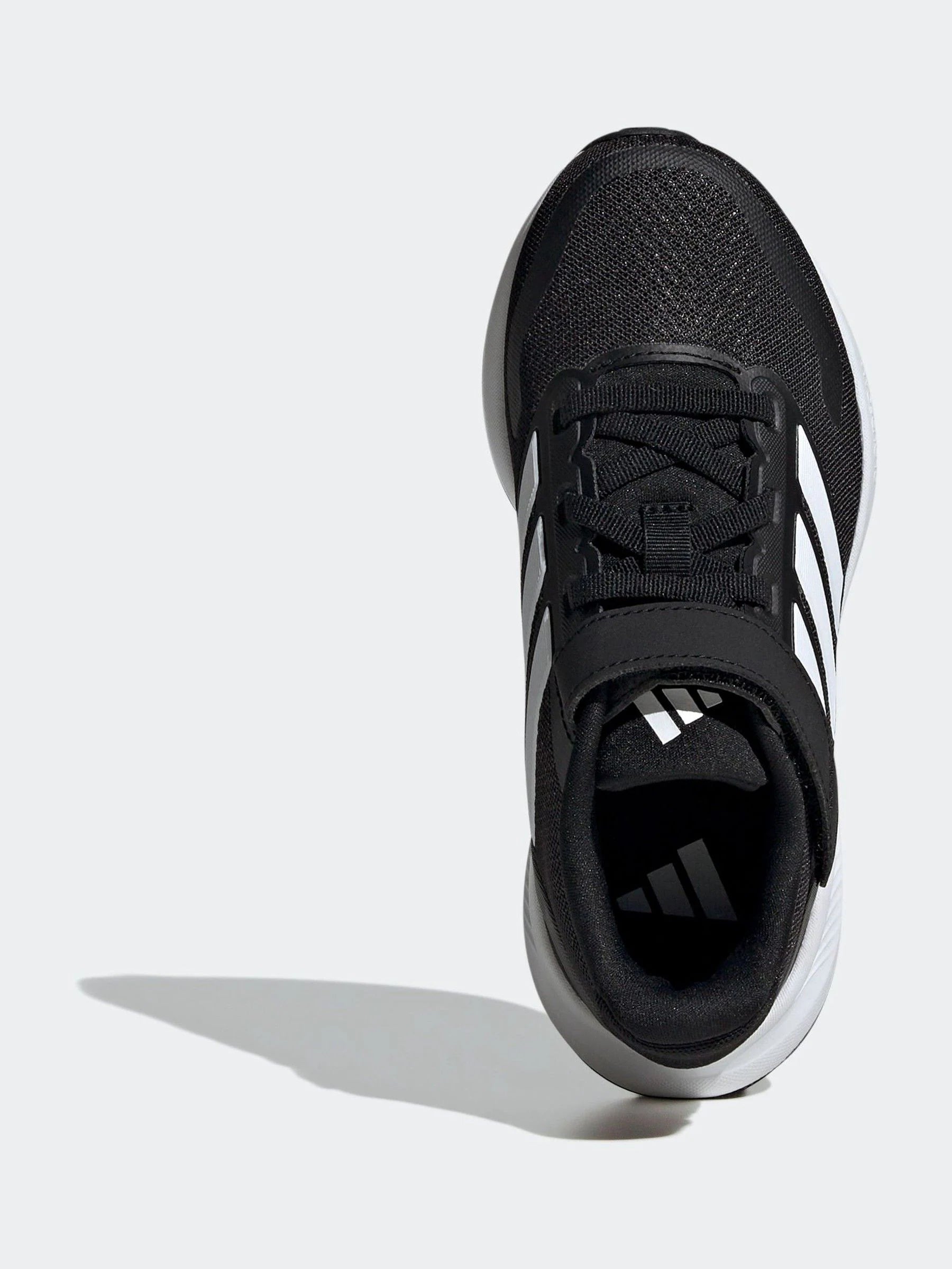 adidas Black/White Runfalcon 5 Elastic Lace Running Kids Trainers