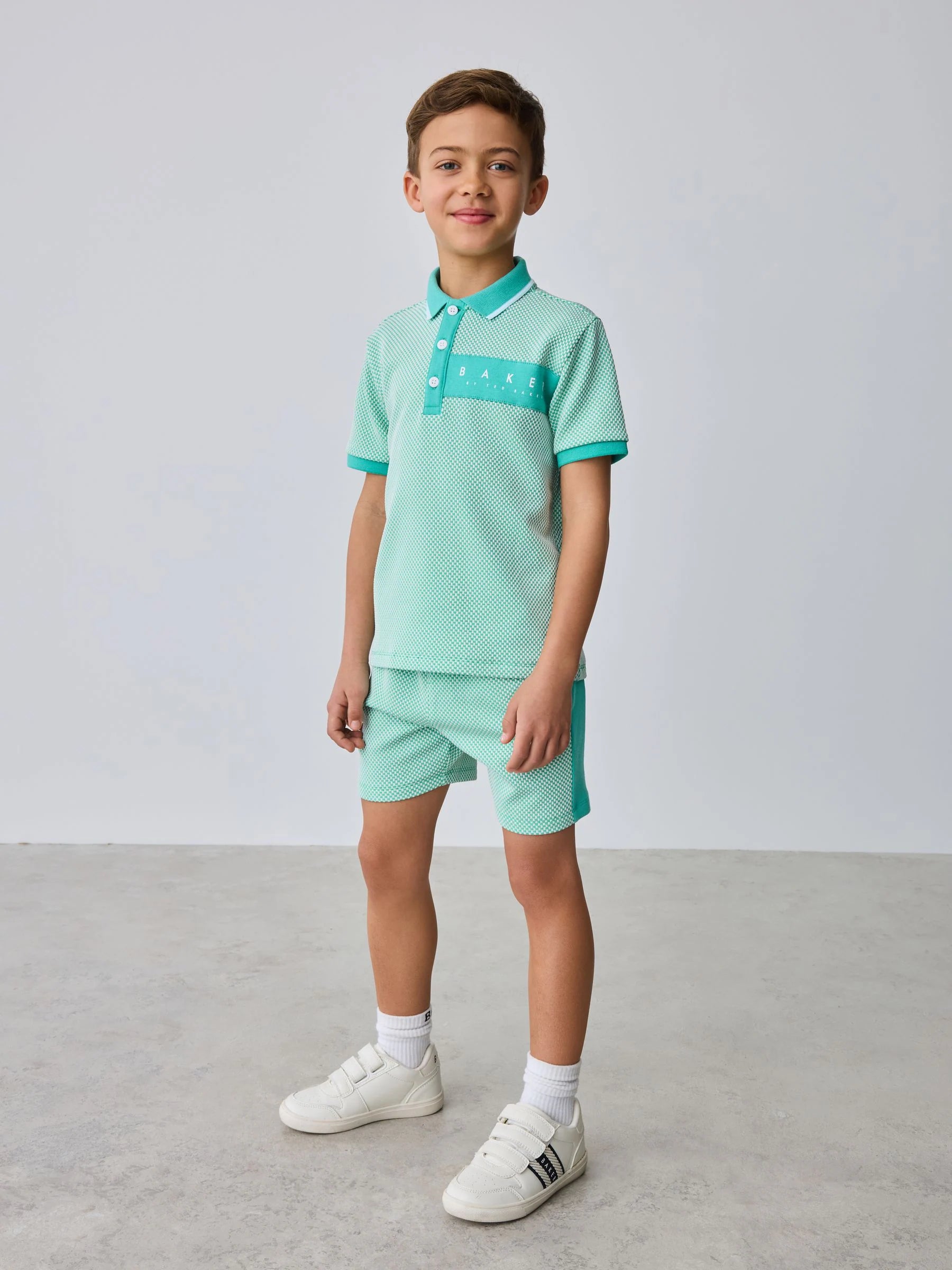 Baker by Ted Baker Textured Polo Shirt and Shorts Set