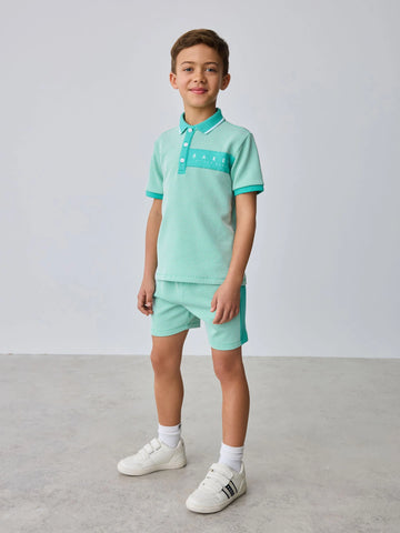 Baker by Ted Baker Textured Polo Shirt and Shorts Set