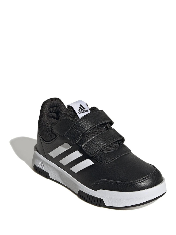 adidas Black/White Hook and Loop Tensaur Kids Trainers