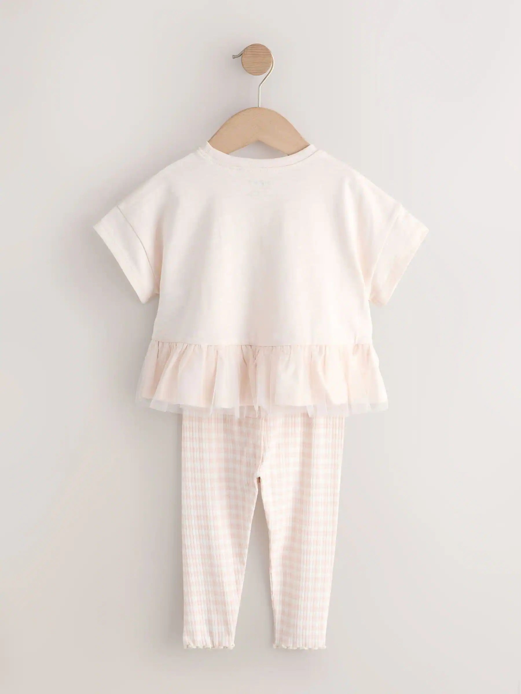 Pink Ballerina Short Sleeve Peplum T-Shirt and Leggings Set (3mths-7yrs)