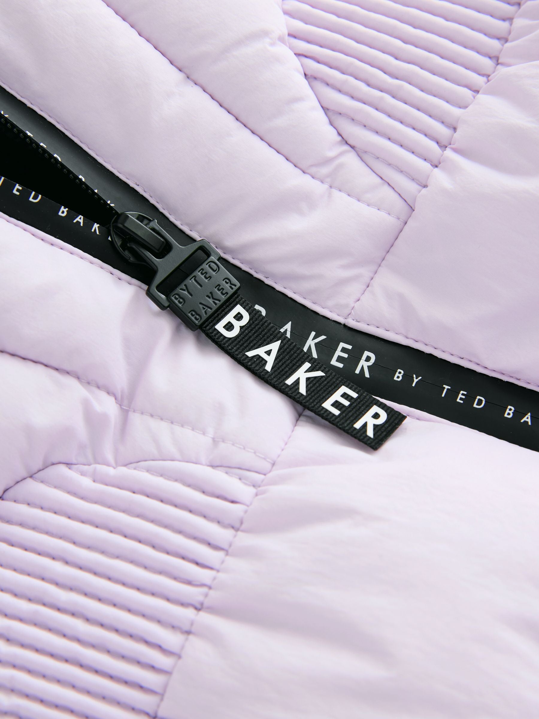 Baker by Ted Baker Shower Resistant Lilac Shirred Padded Coat