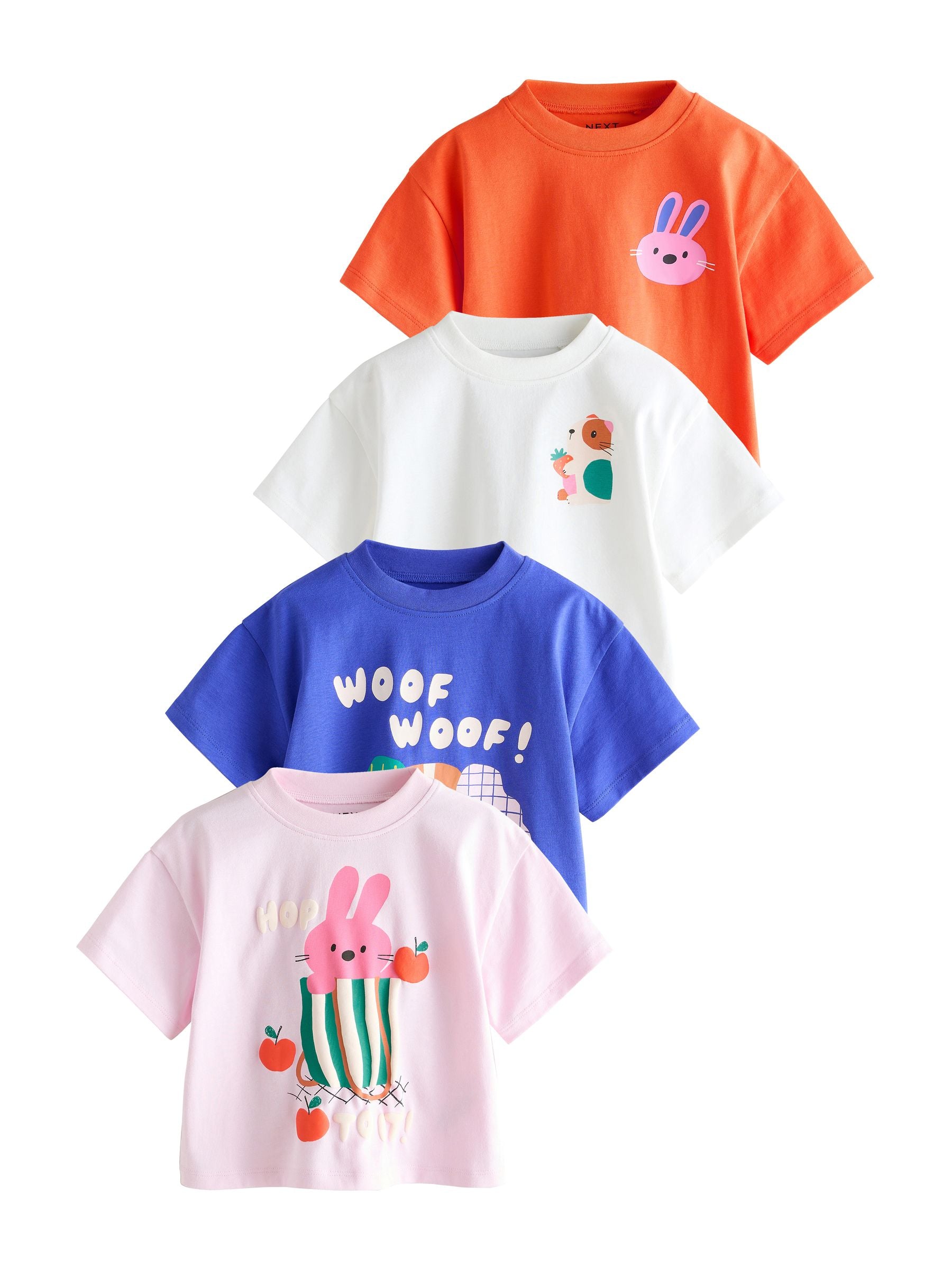 Blue/Green T-Shirts 4 Pack (3mths-7yrs)