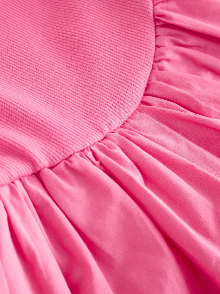 Baker by Ted Baker Pink Waisted Double Layer Skirted Dress