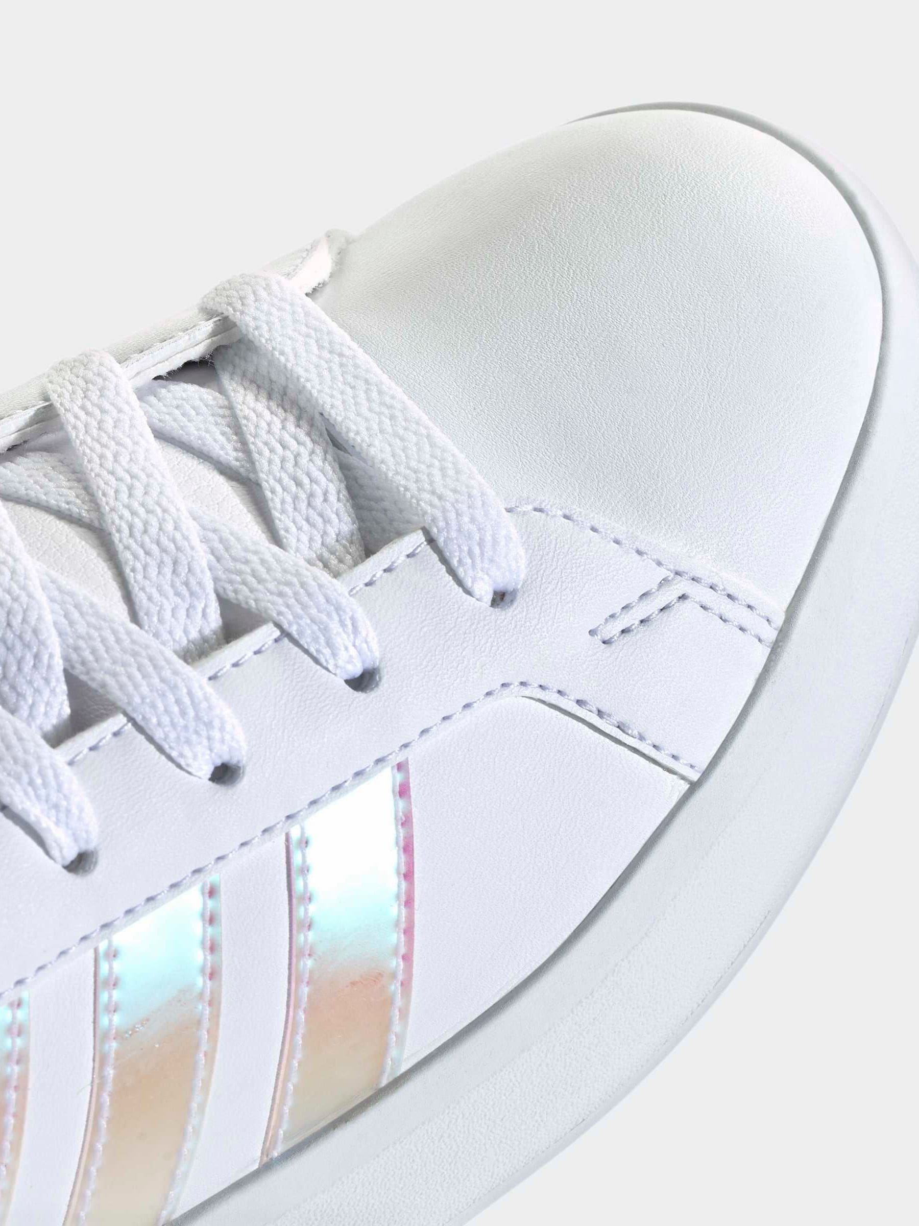 adidas White Grand Court 3.0 Junior Trainers