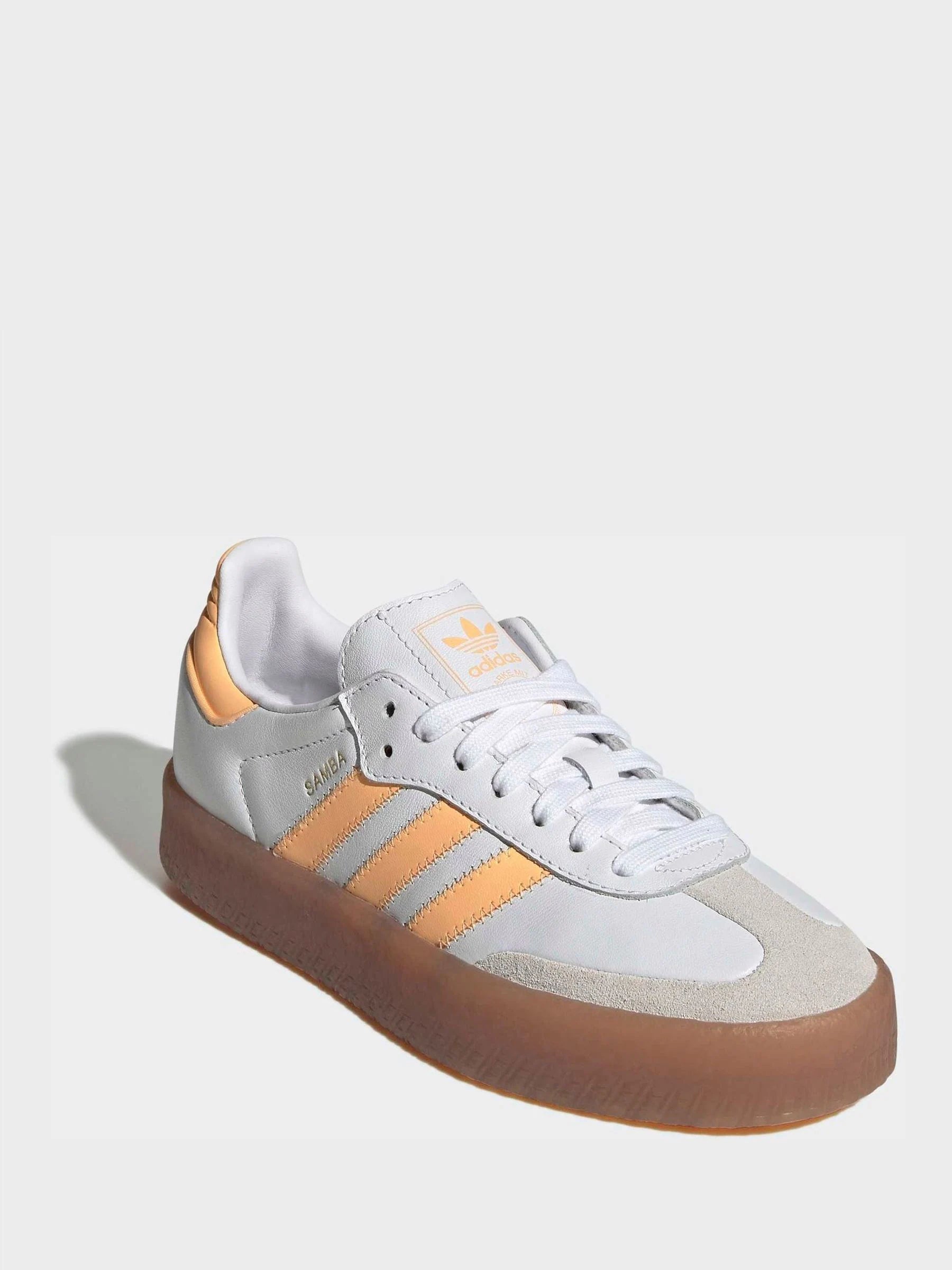 adidas Originals White/Yellow Sambae Junior Trainers