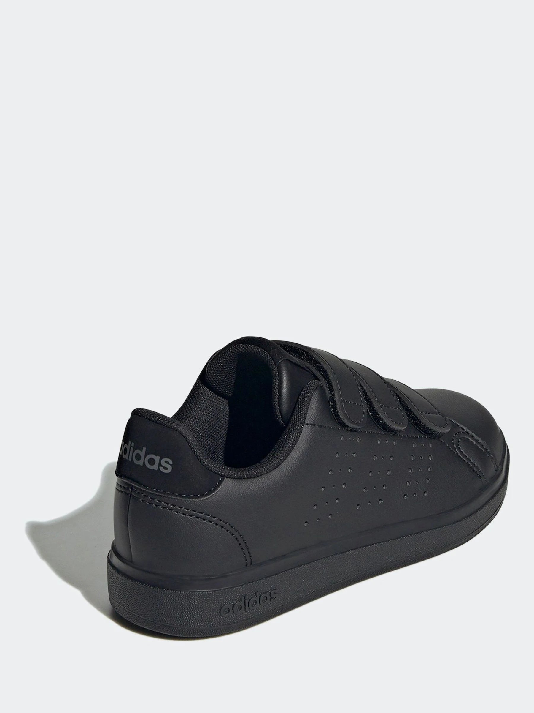 adidas Black Advantage Base 2.0 Hook and Loop Kids Trainers