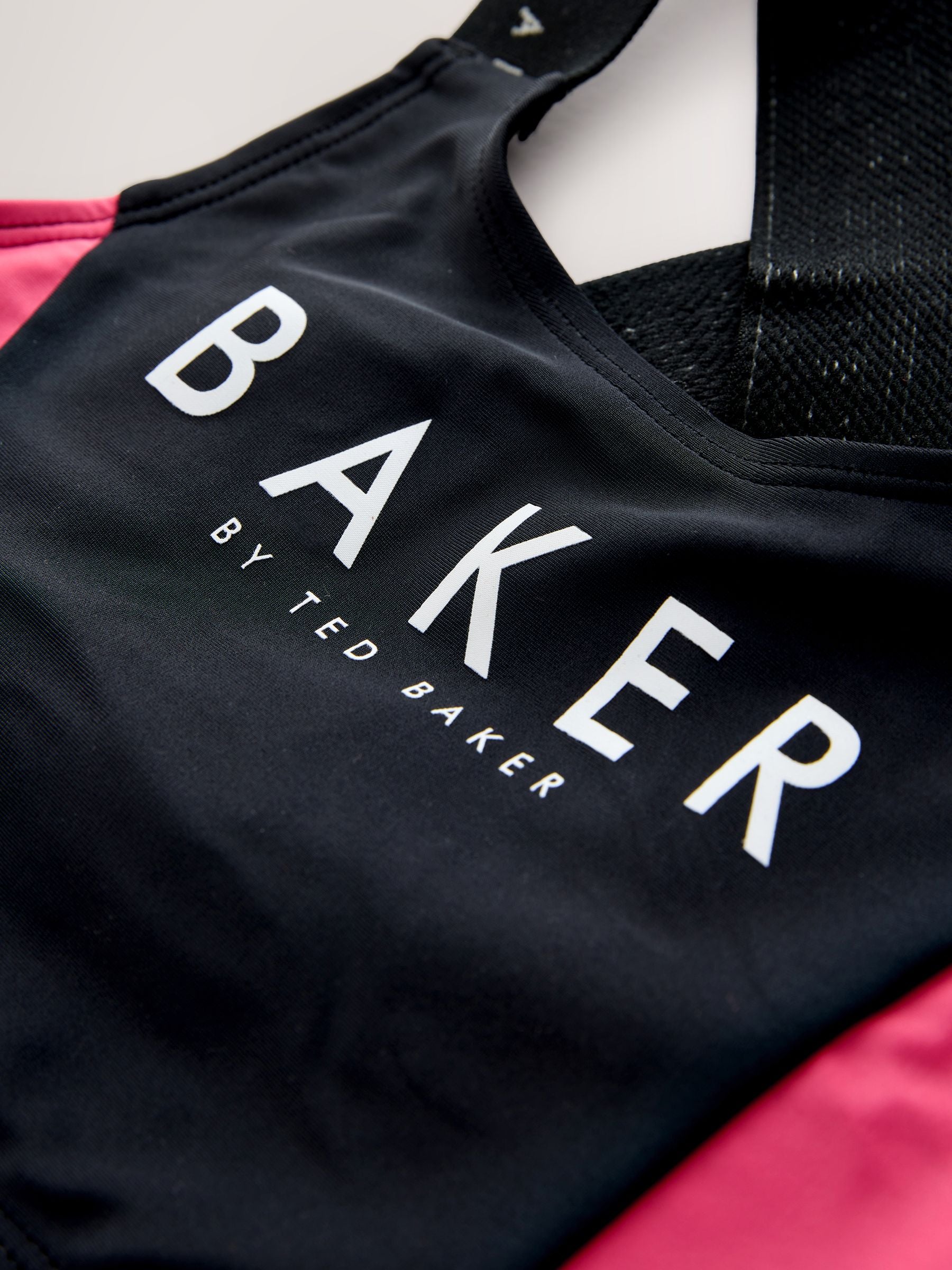 Baker by Ted Baker 2 Piece Colour Block Black Bikini Set