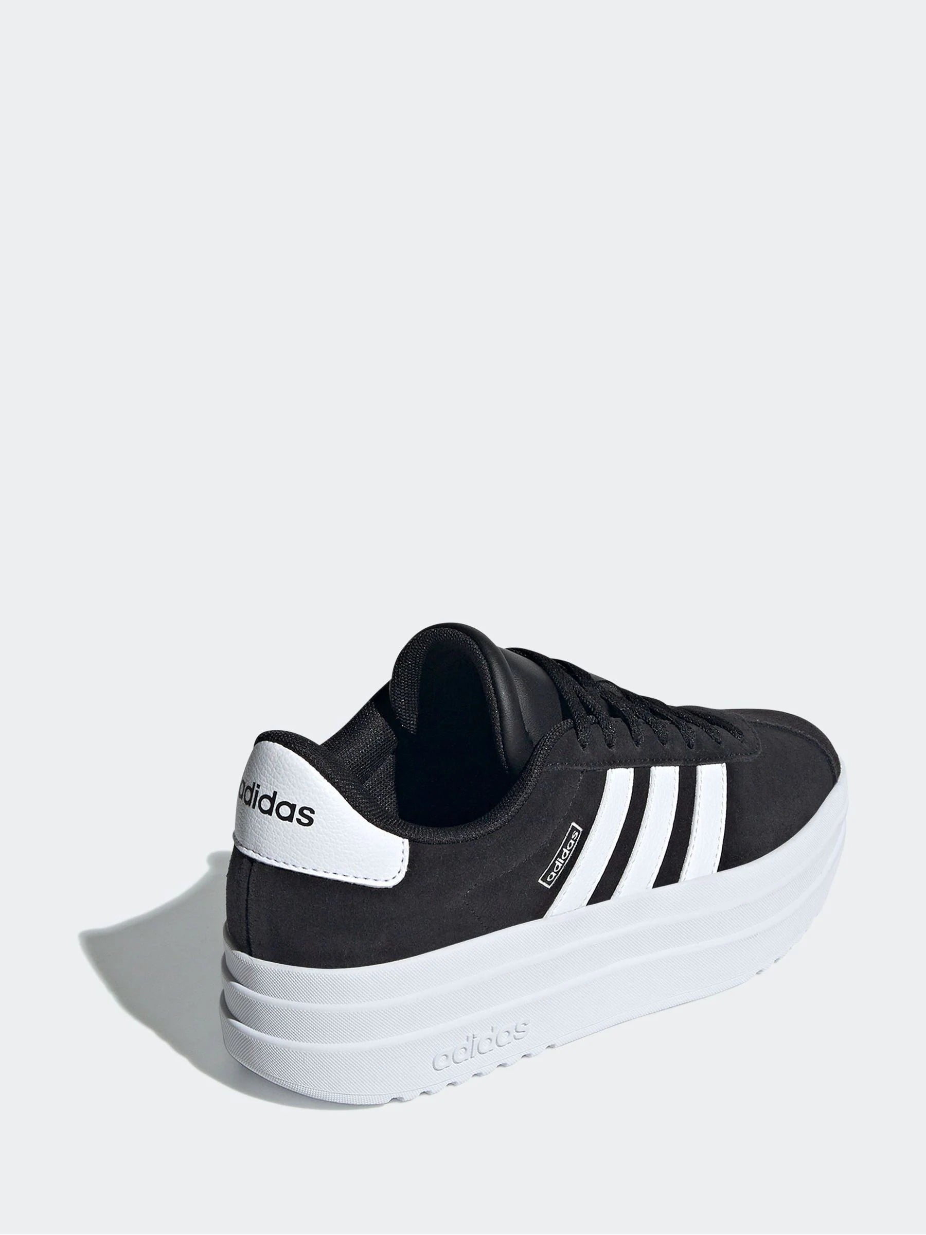 adidas Black/White VL Court Bold Lace Junior Trainers