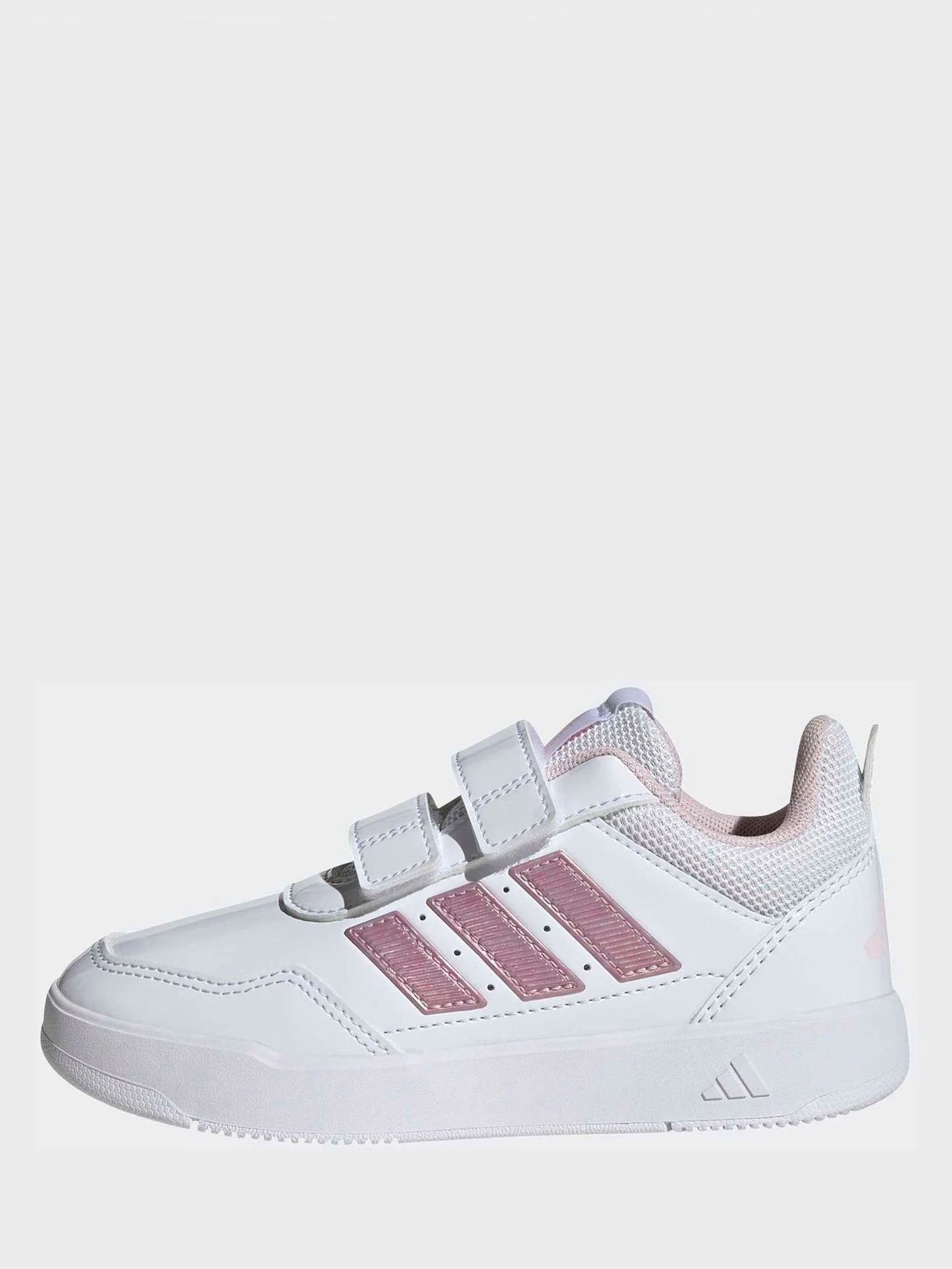adidas White Pink Hook and Loop Tensaur Sport 3.0 Junior Trainers