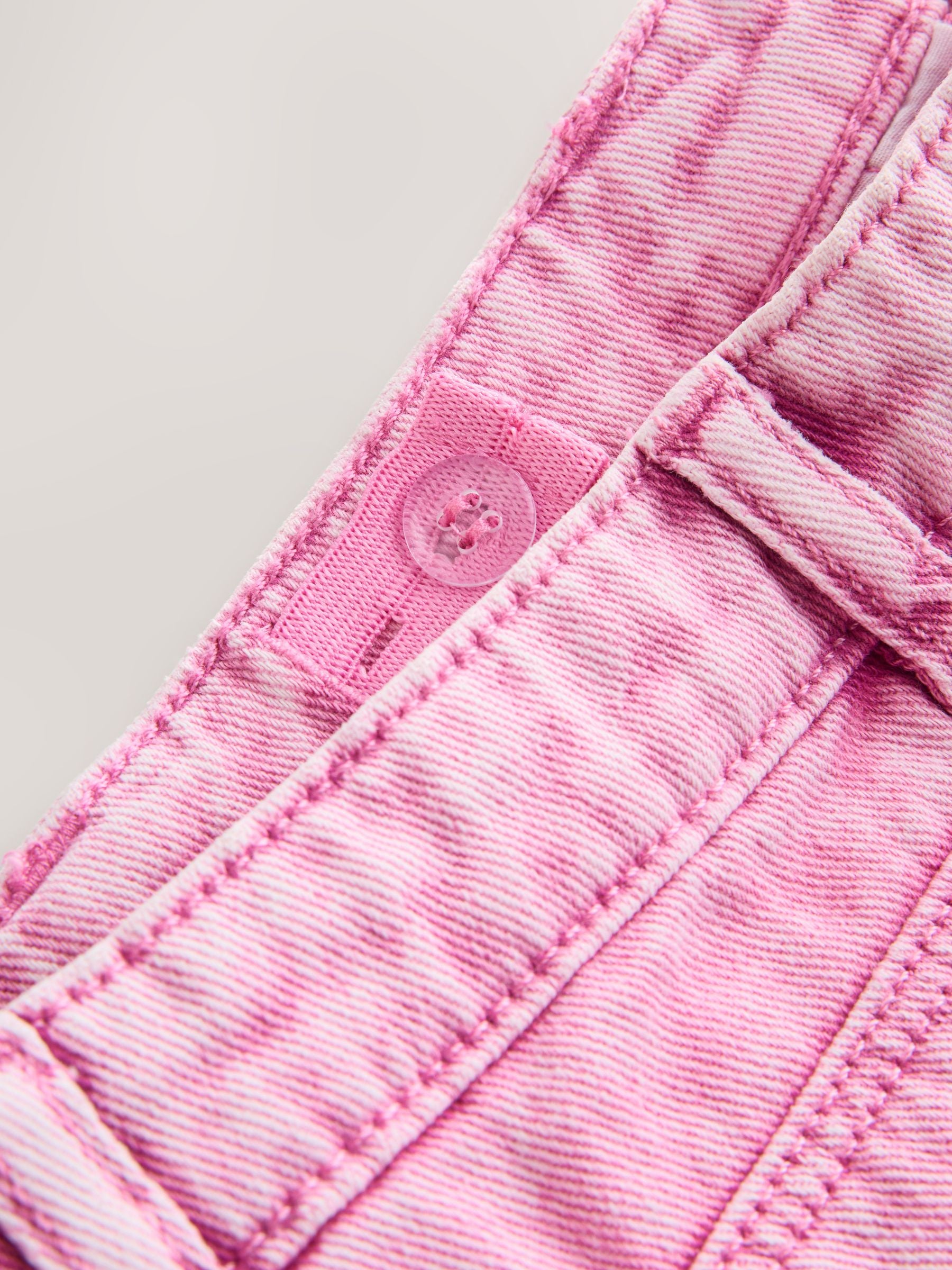Pink 100% Cotton Frayed Edge Distressed Shorts (3-16yrs)