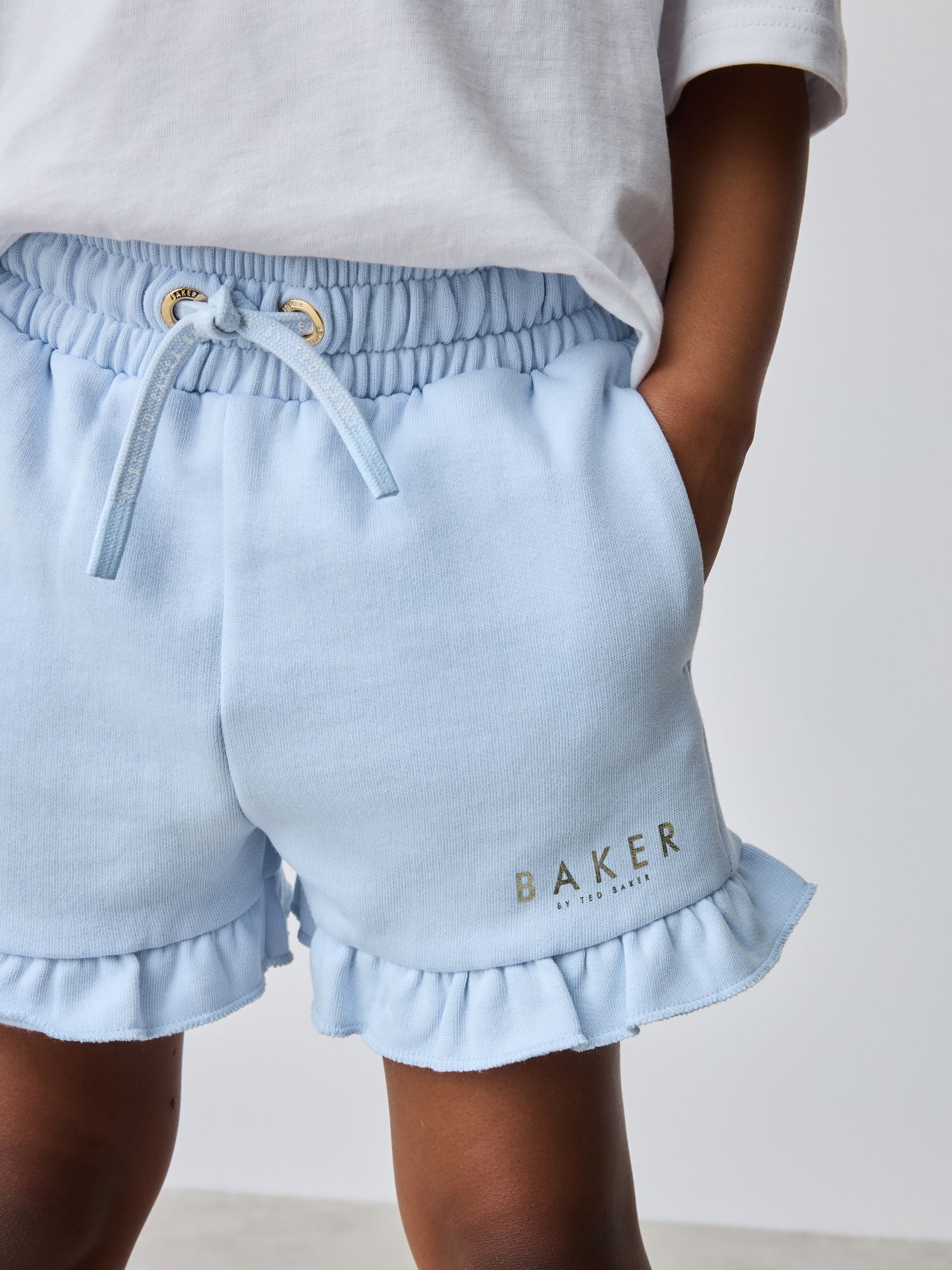Baker by Ted Baker 2 Piece Oversized Back Graphic T-Shirt & Frill Short Set