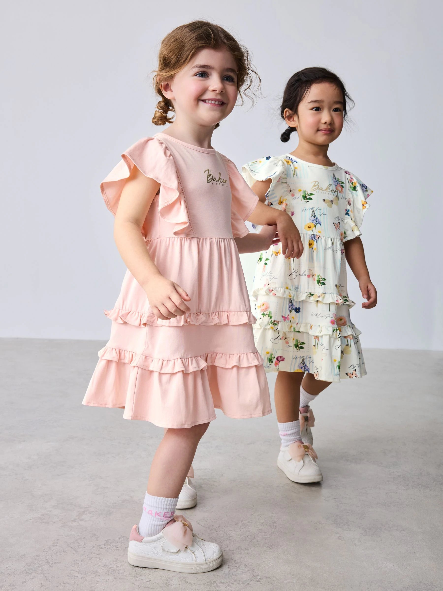 Baker by Ted Baker Printed Ruffle Jersey Dresses 2 Pack