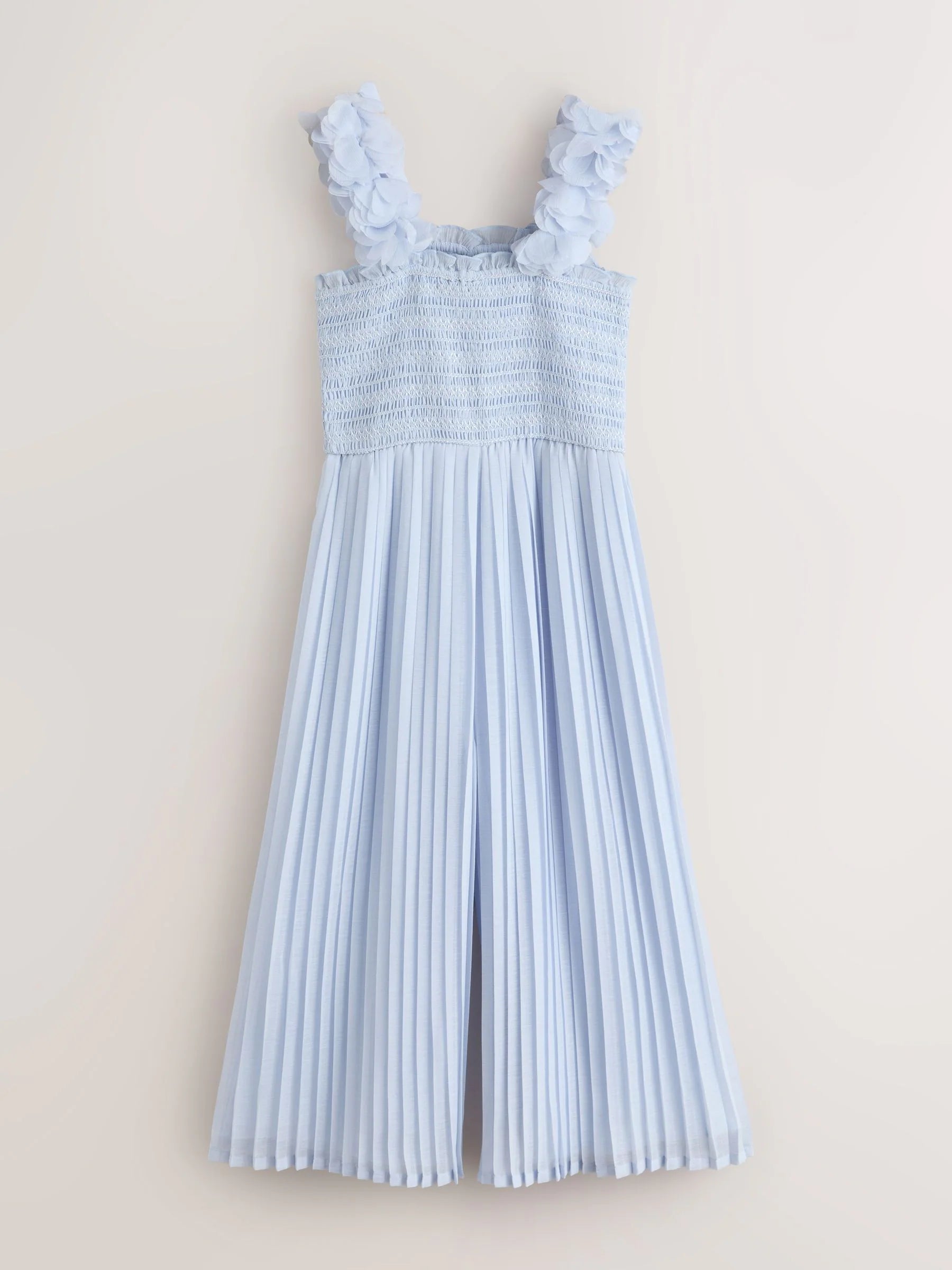 Baker by Ted Baker 3D Floral Strappy Pleated Wide Leg Jumpsuit