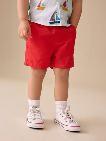 Red Pull On Shorts (3mths-7yrs)