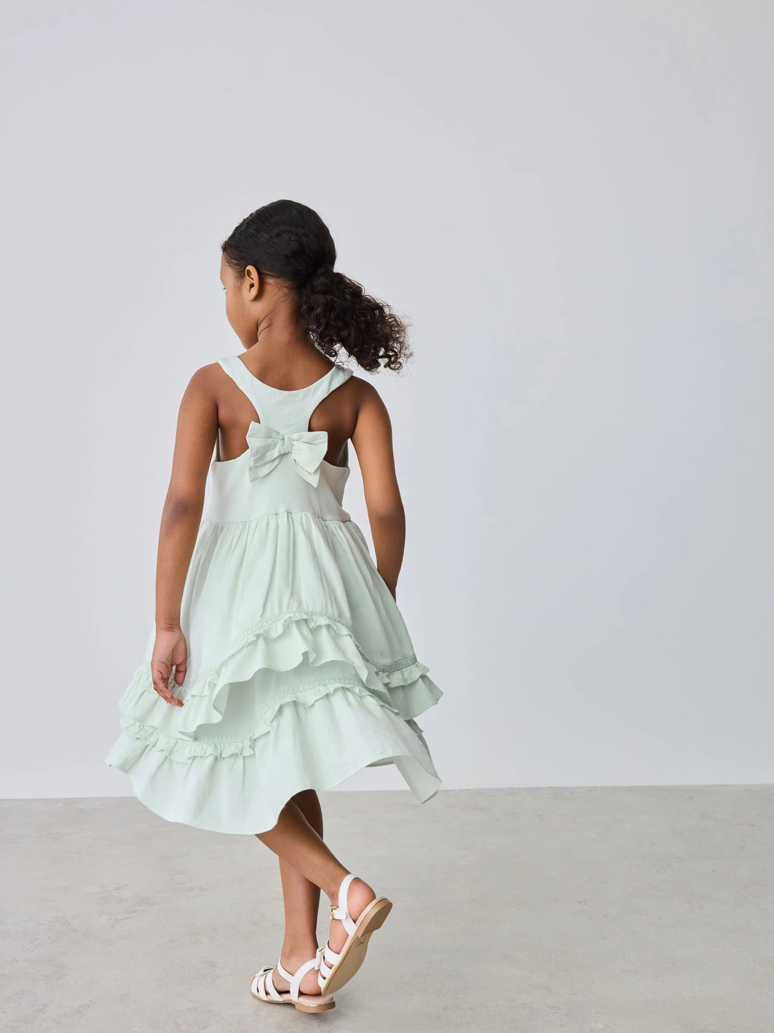 Baker by Ted Baker Tiered Cotton Poplin Mix Dress