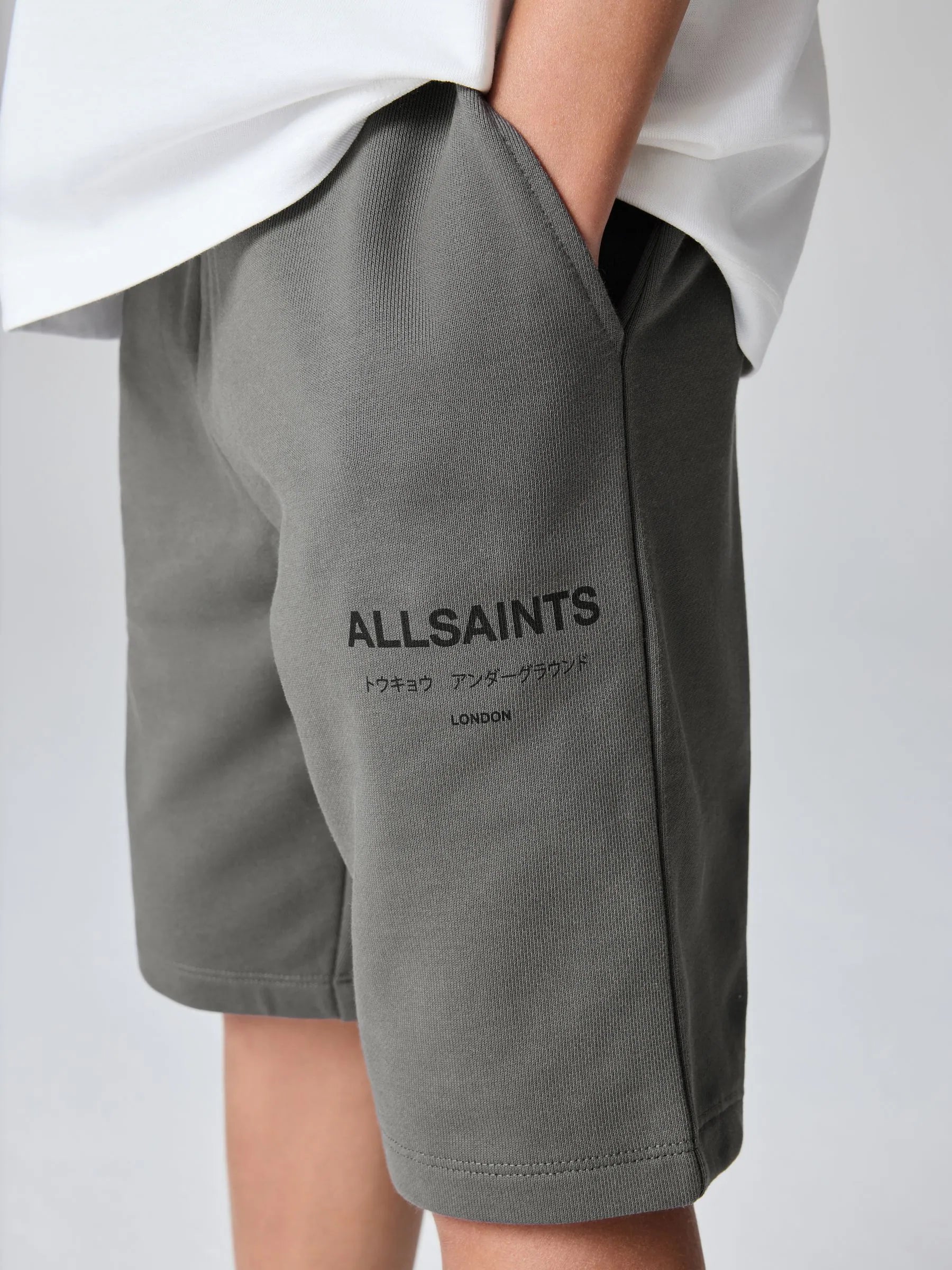 smALLSAINTS Charcoal Grey Underground Sweat Shorts