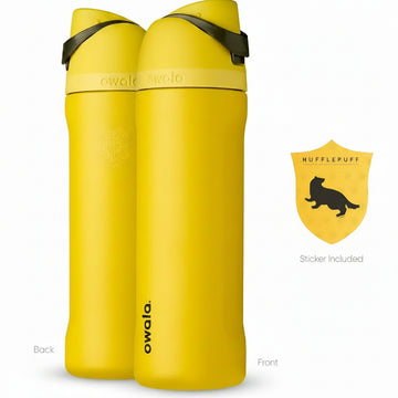 Owala Harry Potter FreeSip Insulated Stainless Steel Water Bottle with Straw, BPA-Free Sports Water Bottle, Great for Travel, 24 Oz, Hufflepuff