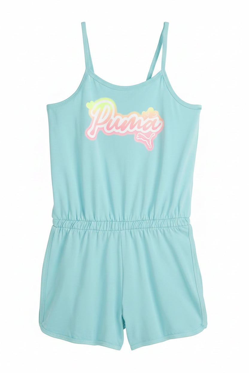 PUMA Girls' Sleeveless Romper, One Piece Outfit, Lightweight & Breathable