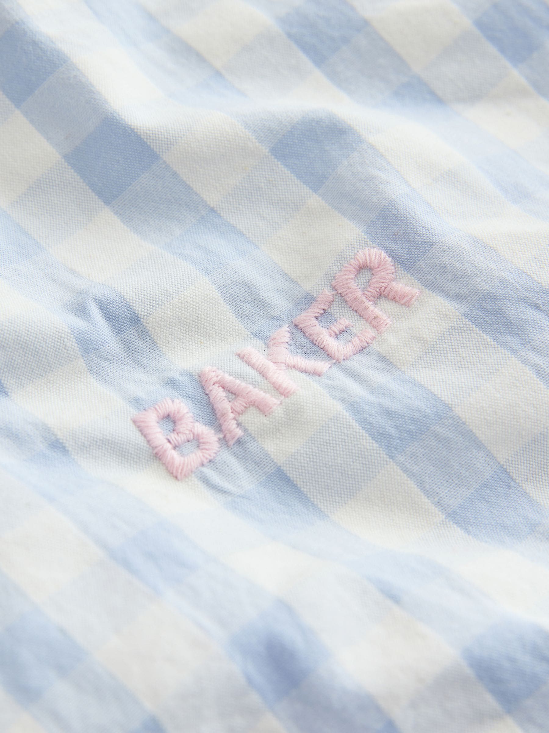 Baker by Ted Baker 2 Piece Peplum Gingham Top & Barrel Leg Trousers Set