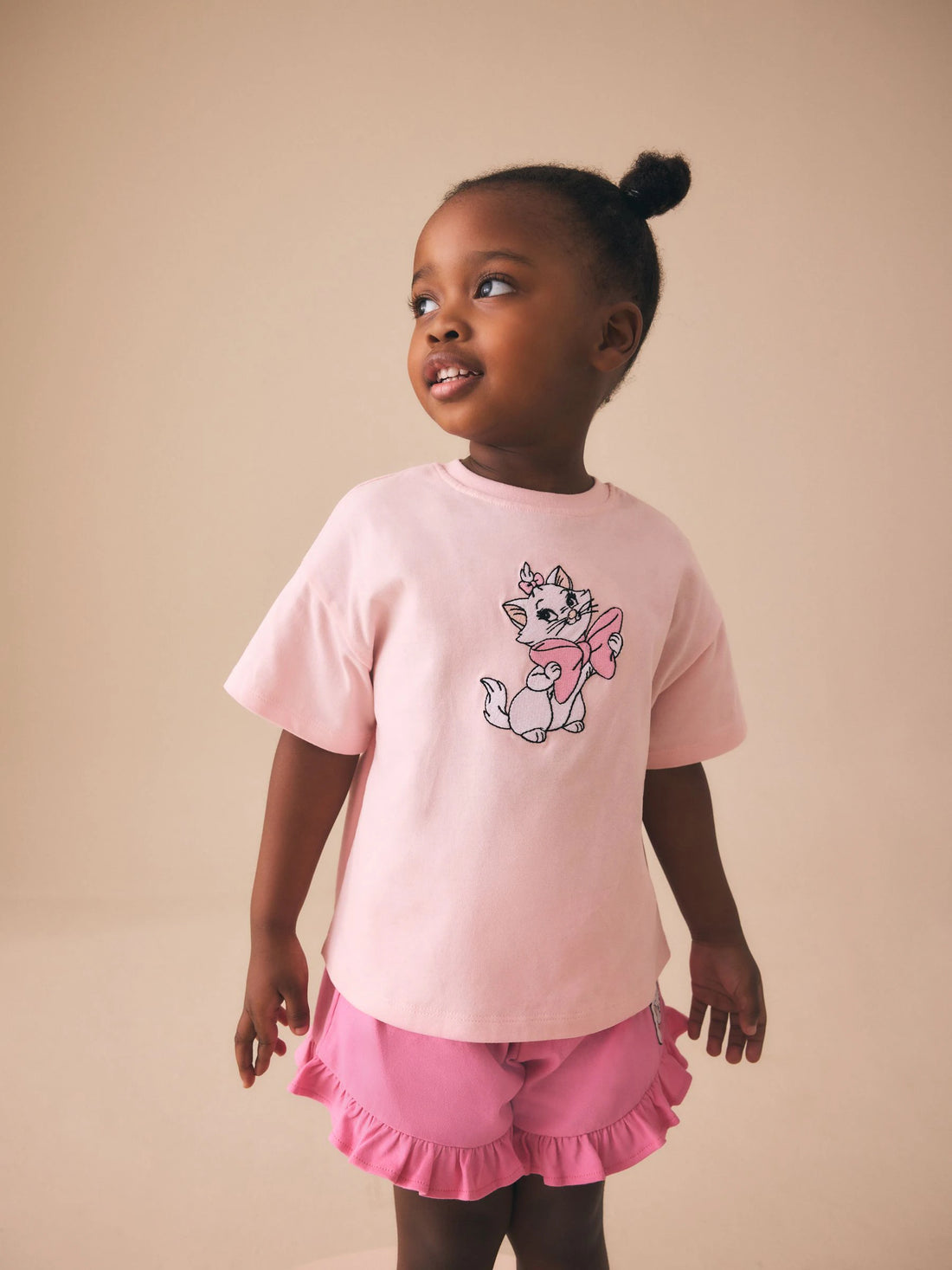 Pink Disney Marie Shorts Set (3mths-7yrs)